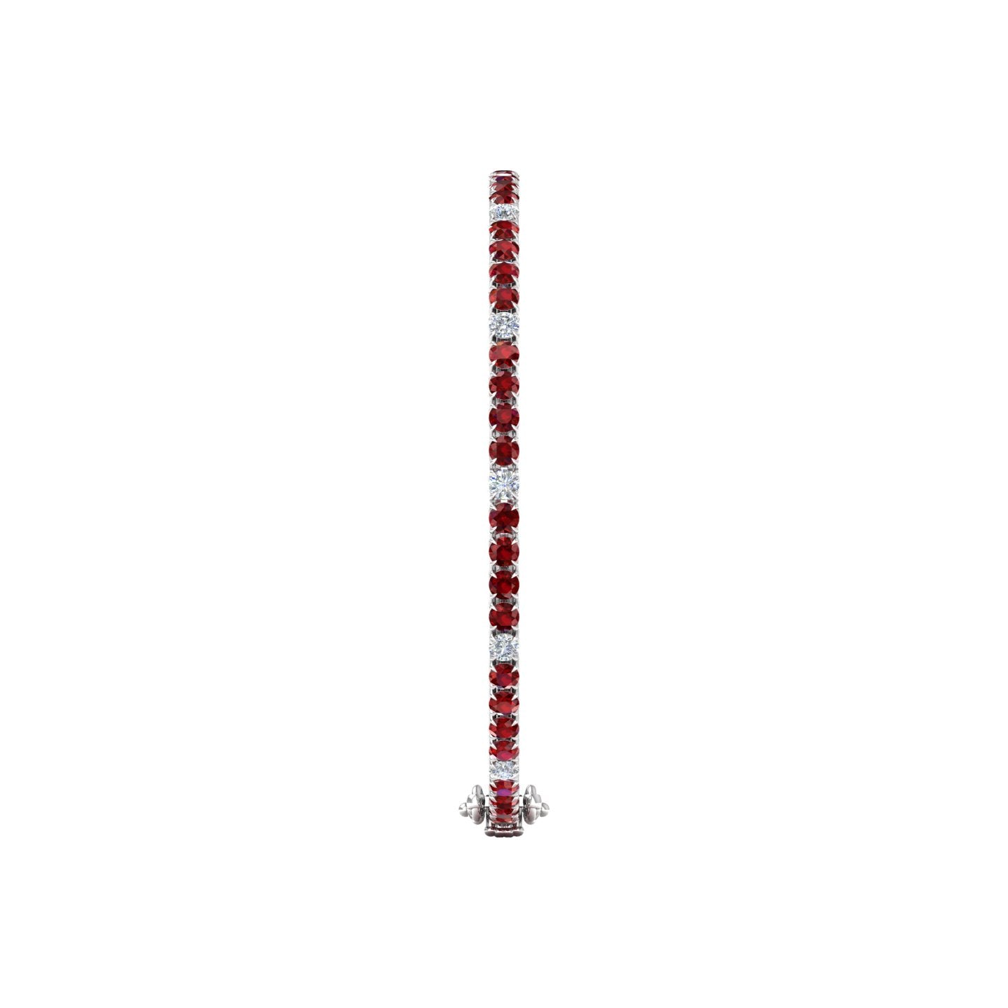 Ruby and Diamond Alternating Tennis Bracelet