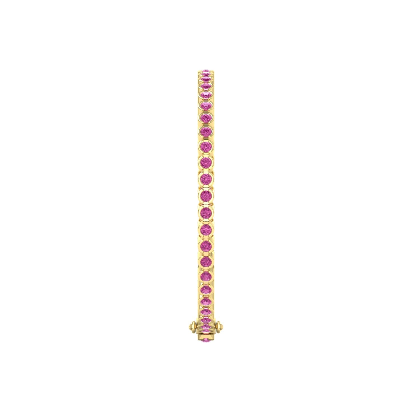 Pink Sapphire Bezel Tennis Bracelet