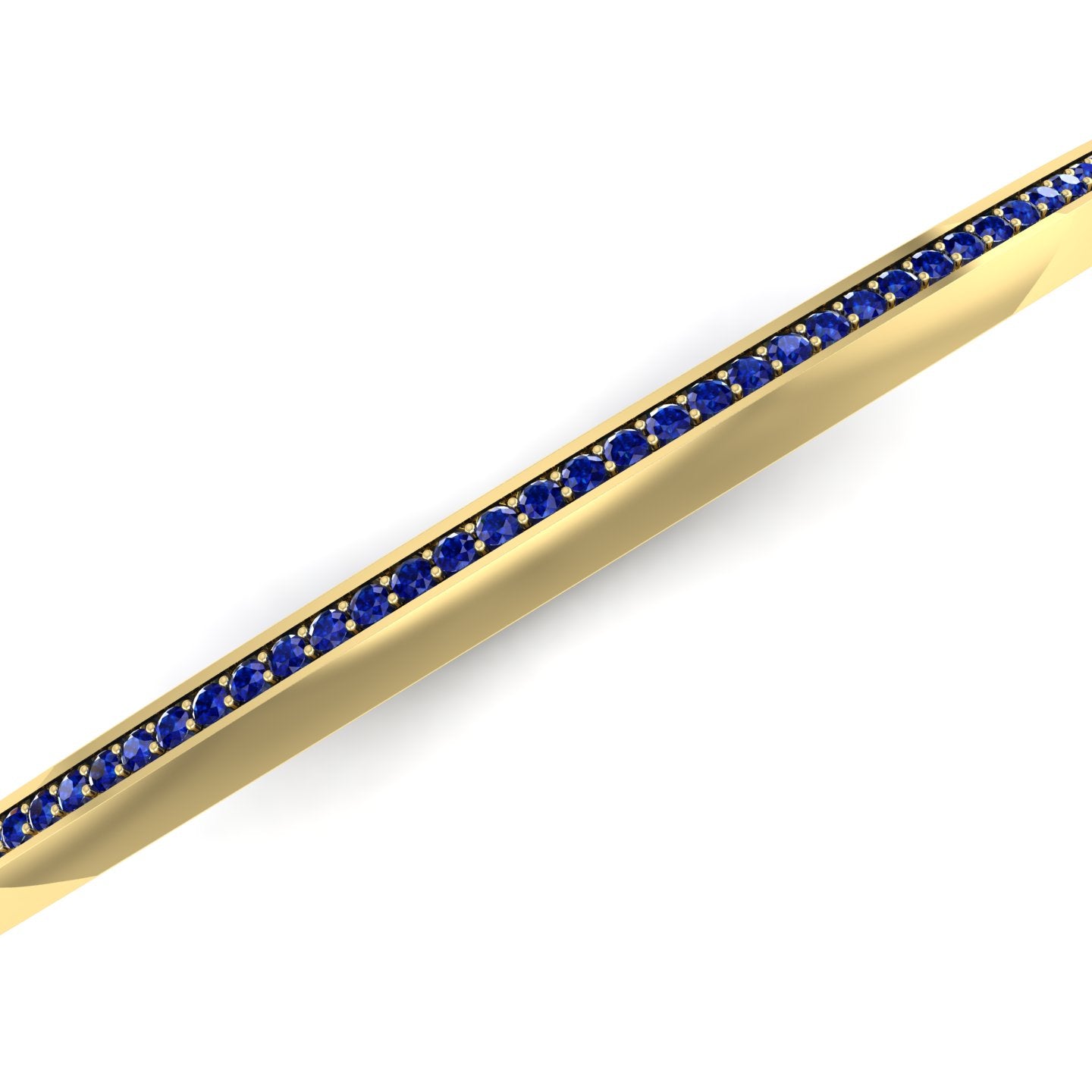 Blue Sapphire Knife Edge Bangle