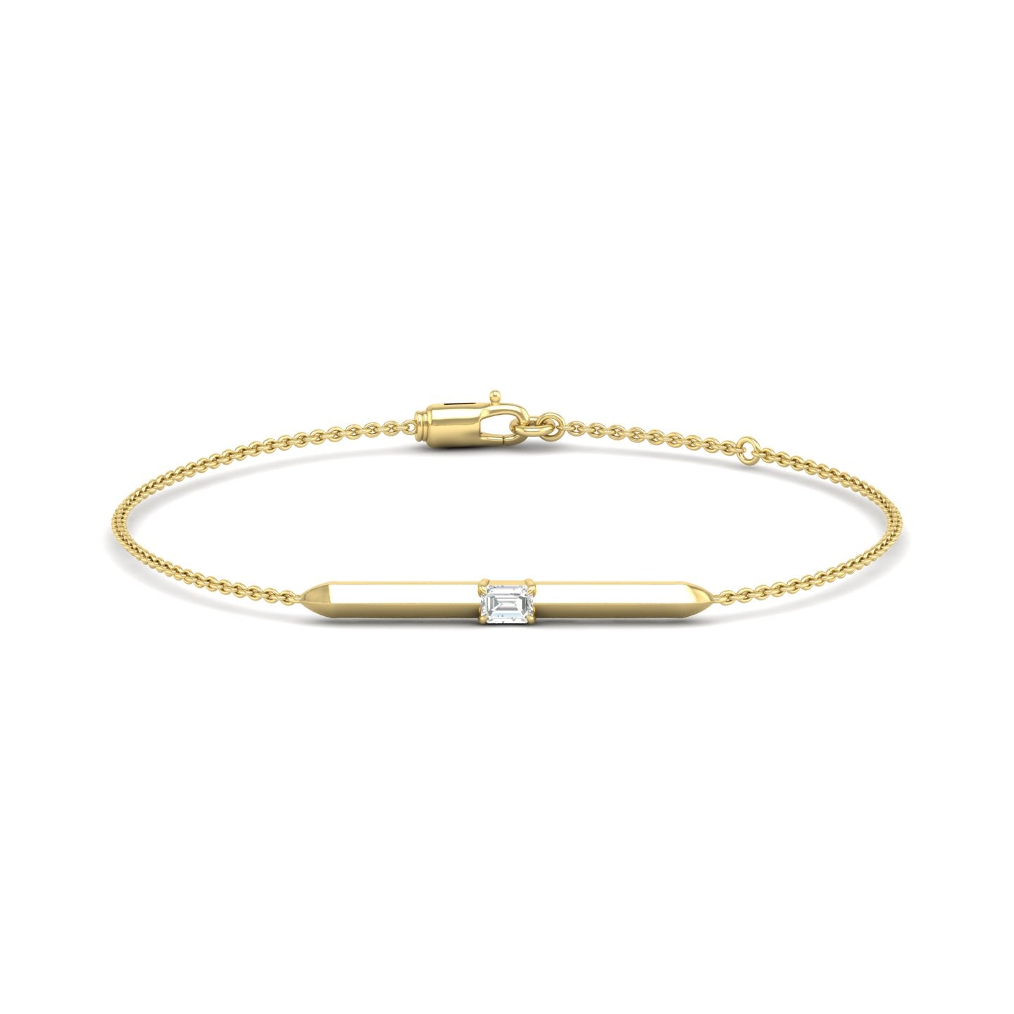 Diamond Bar Chain Bracelet