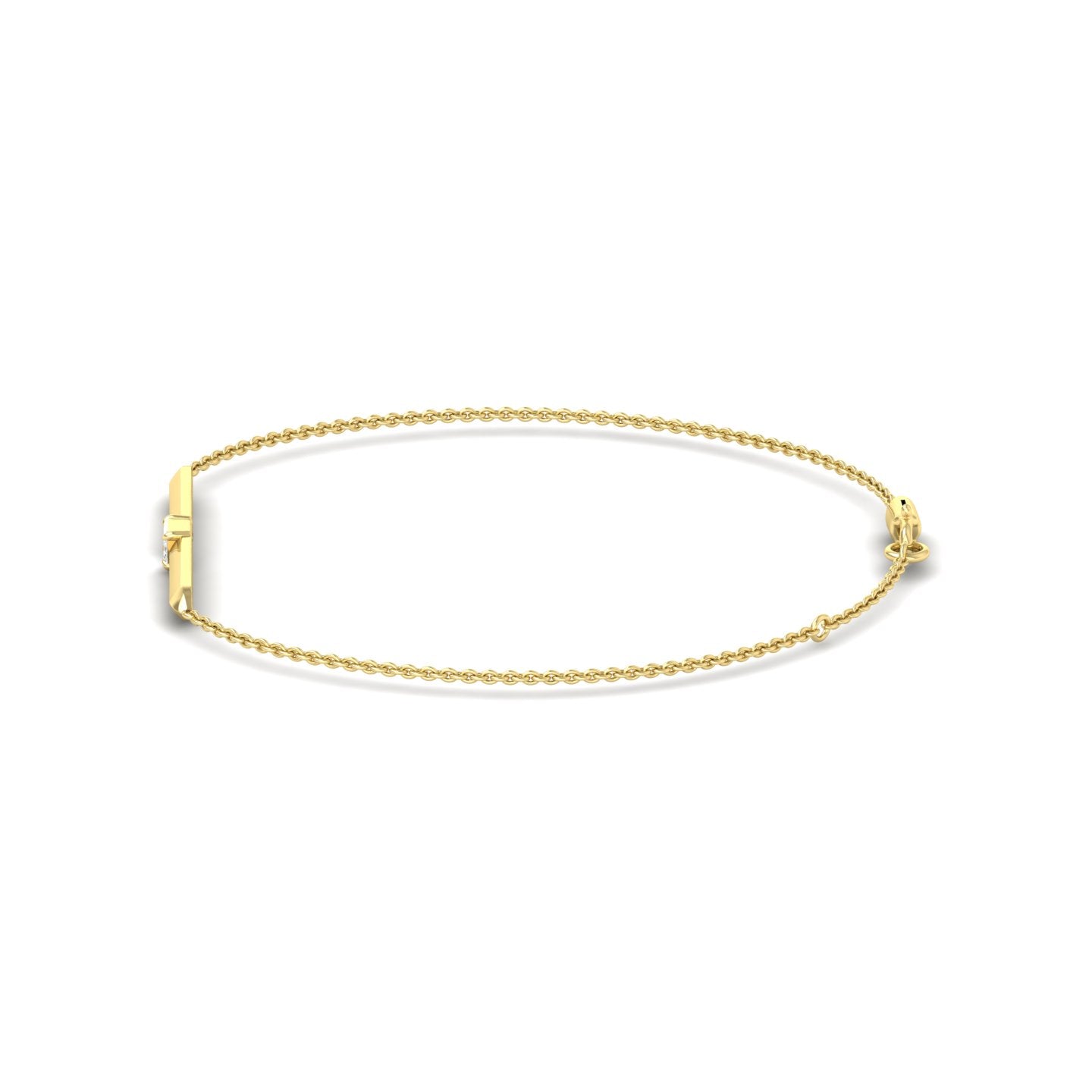 Diamond Bar Chain Bracelet