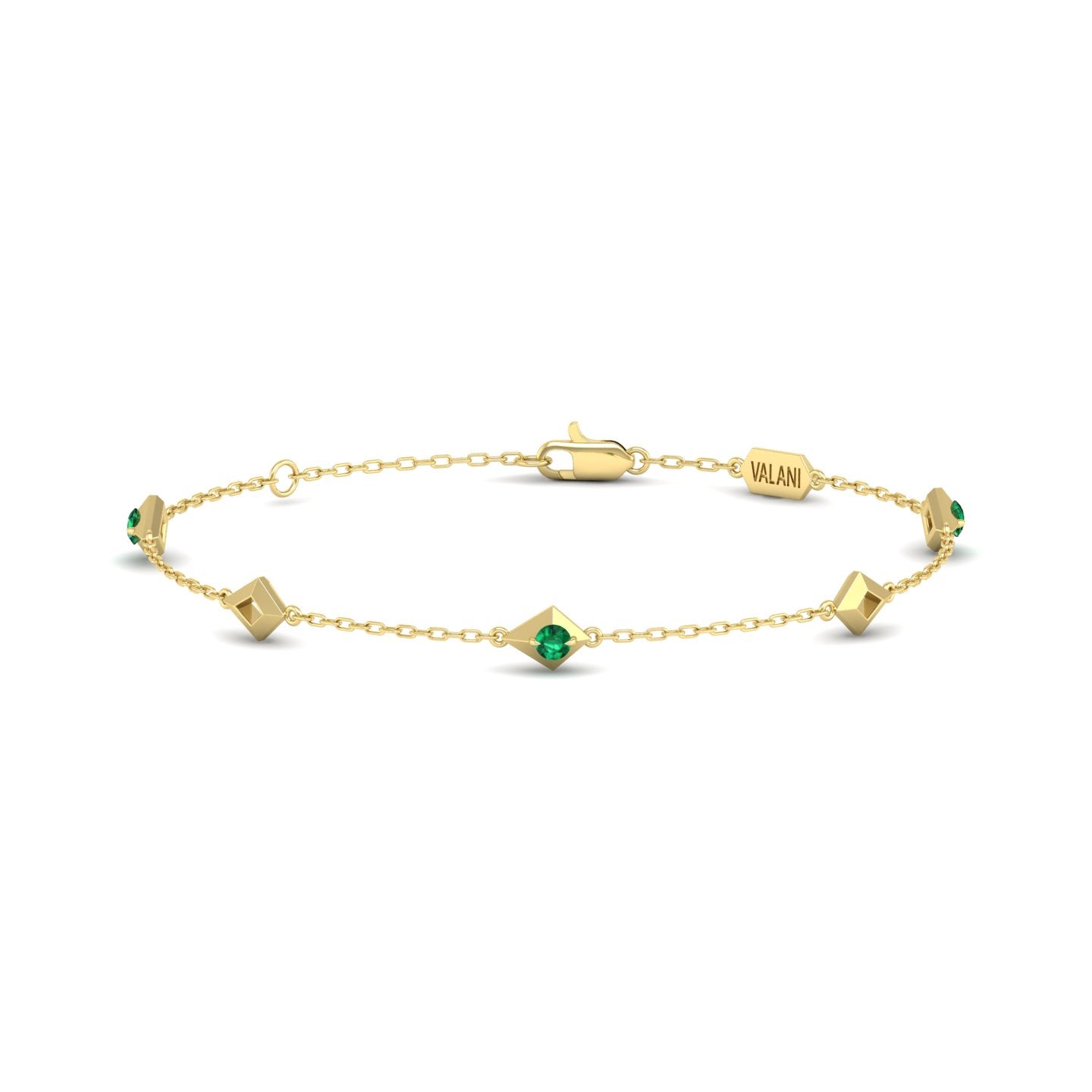 Emerald Station Chain Bracelet