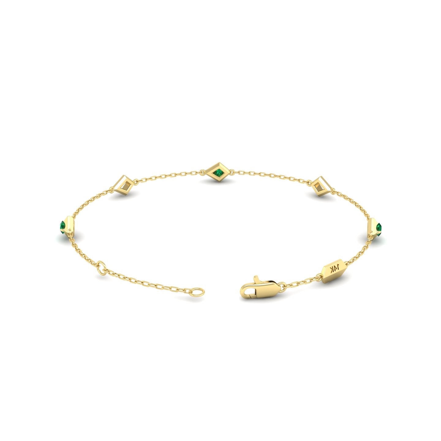 Emerald Station Chain Bracelet