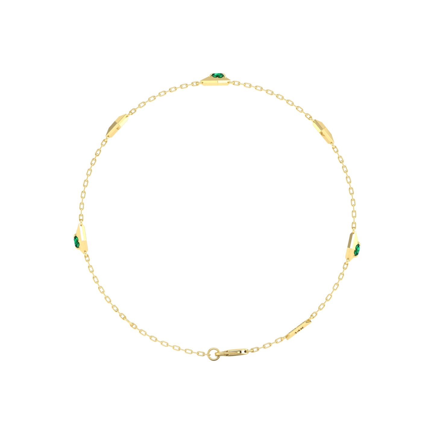 Emerald Station Chain Bracelet