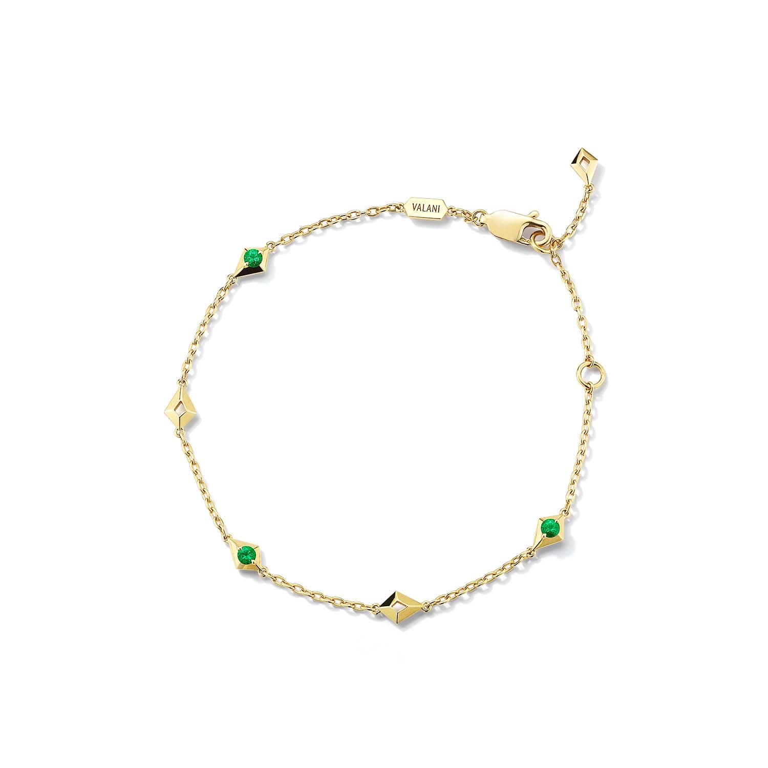 Emerald Station Chain Bracelet