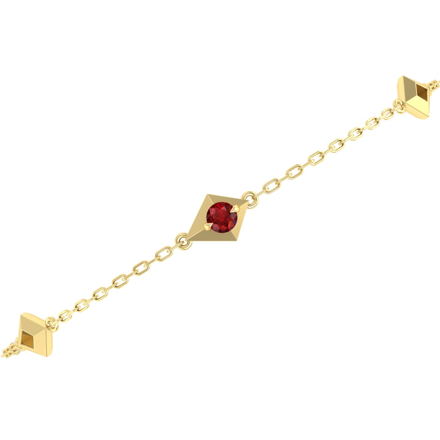 Ruby Station Chain Bracelet