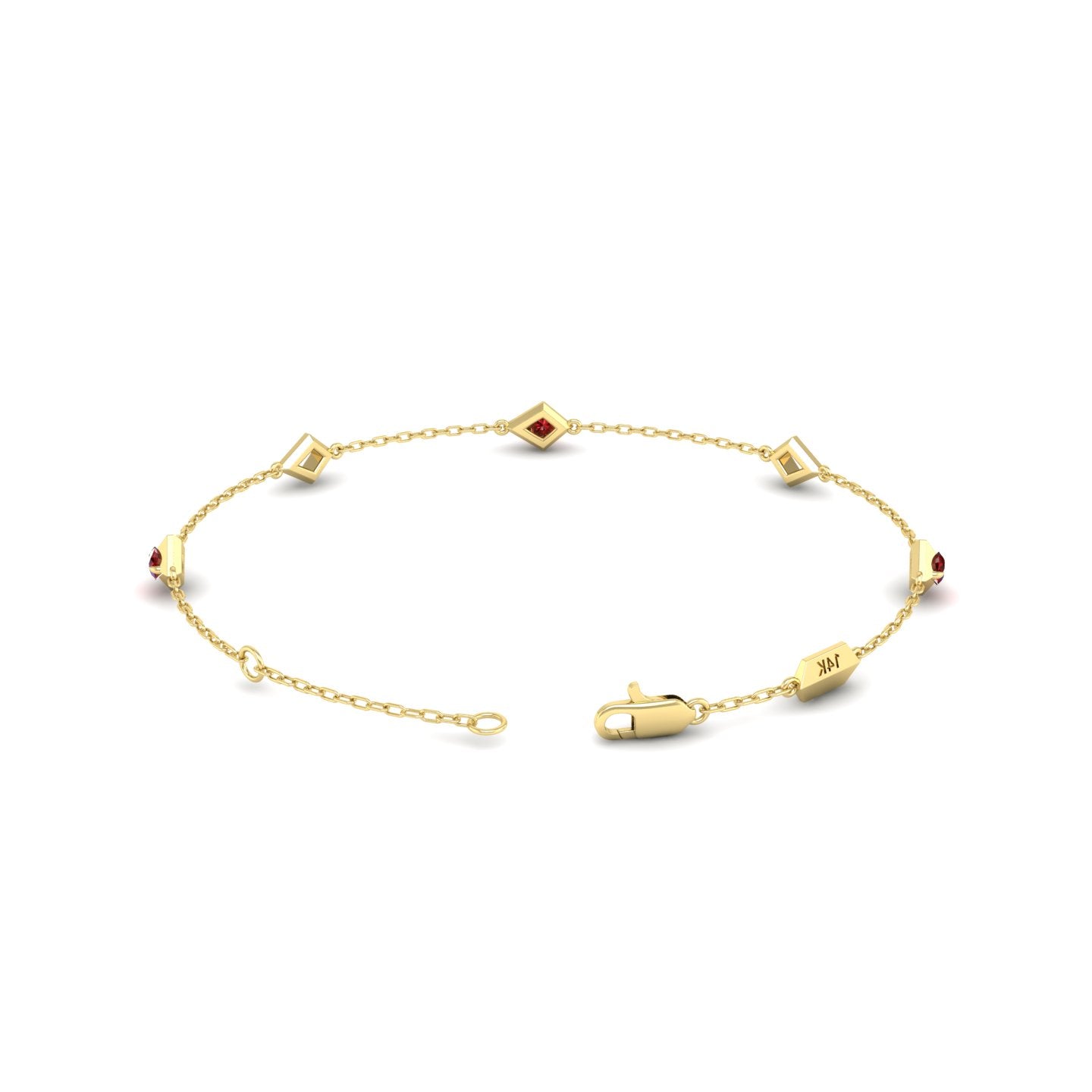 Ruby Station Chain Bracelet