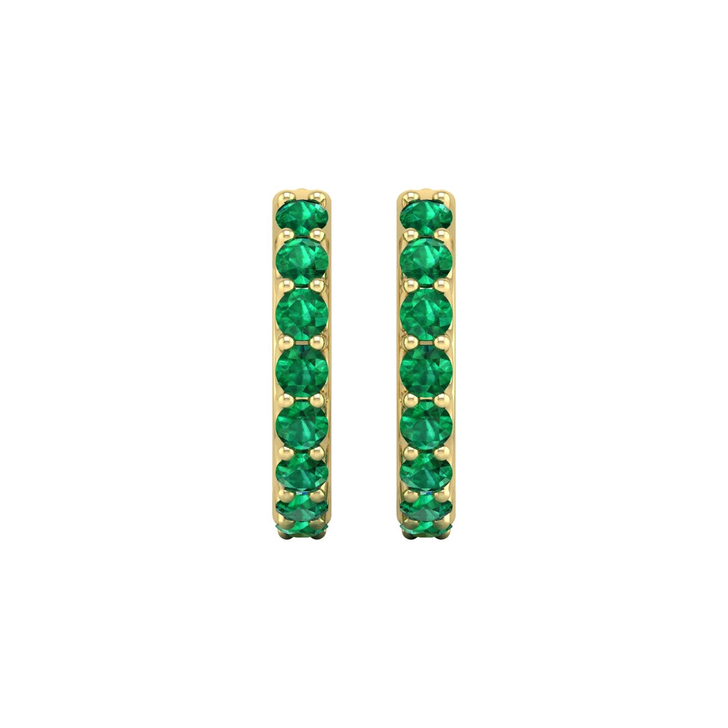 Emerald Huggie Earrings