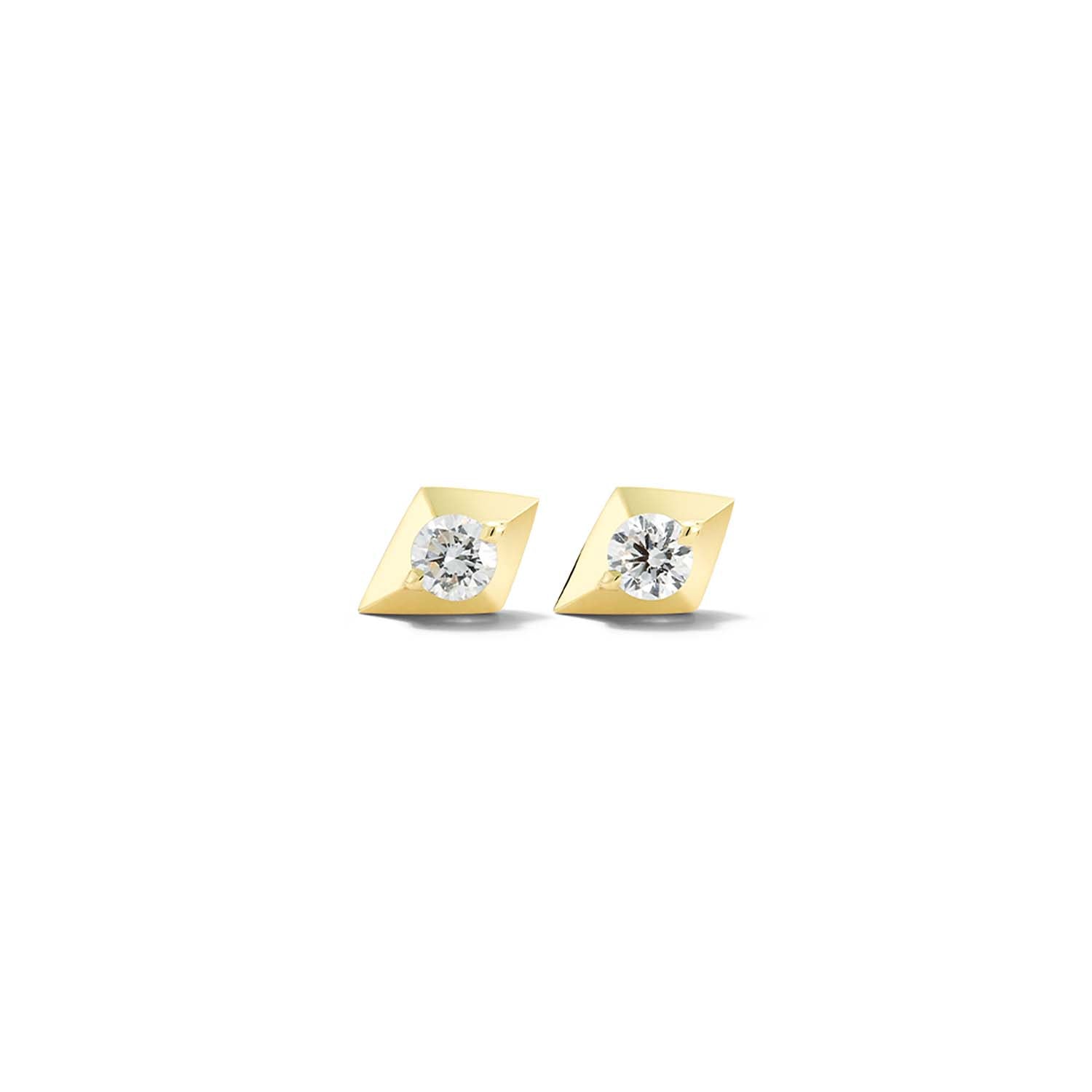 Diamond Geometric Stud Earrings