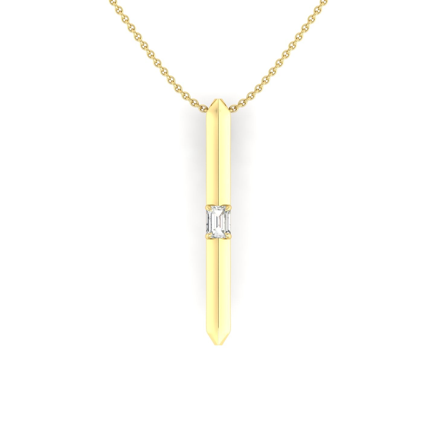 Diamond Vertical Bar Pendant