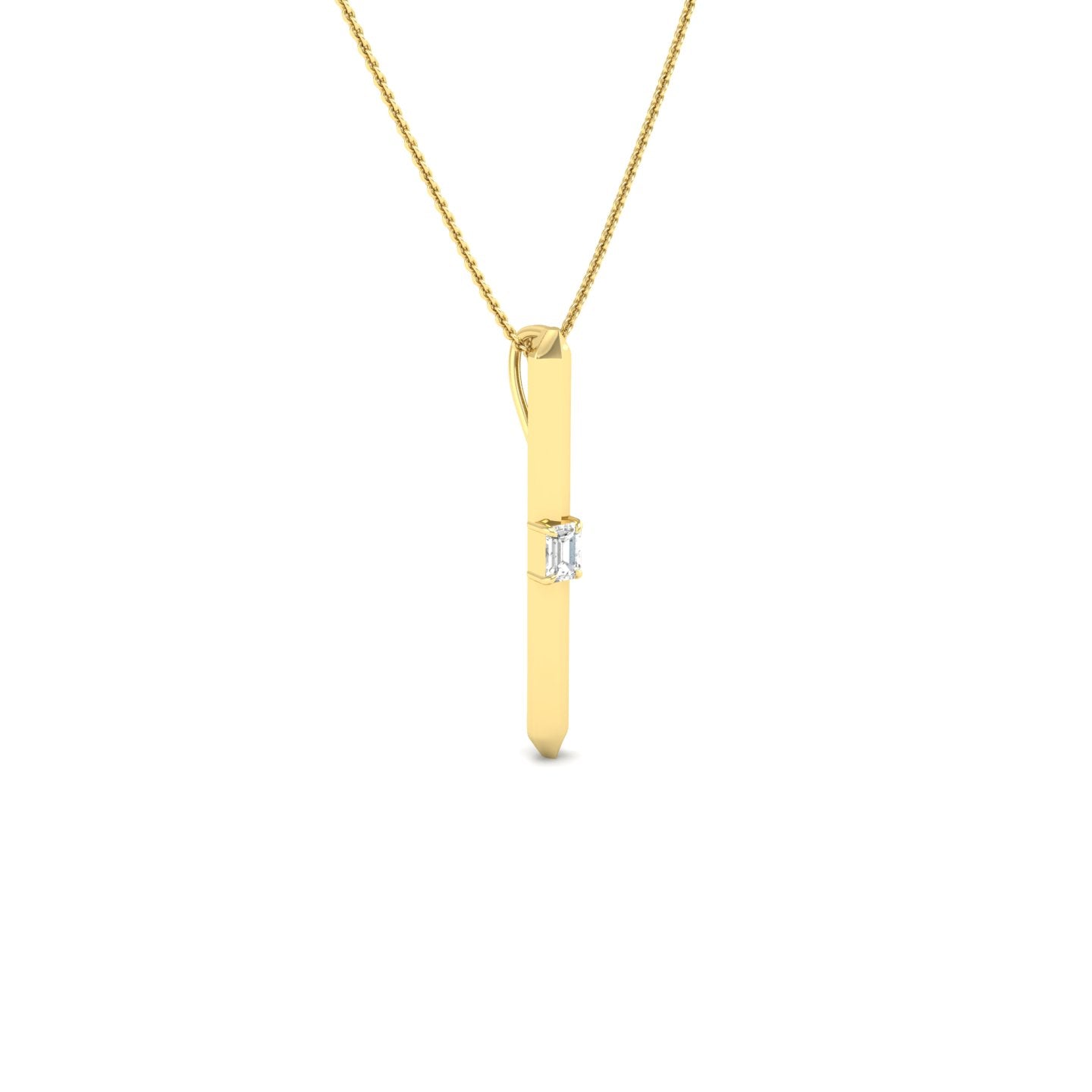 Diamond Vertical Bar Pendant