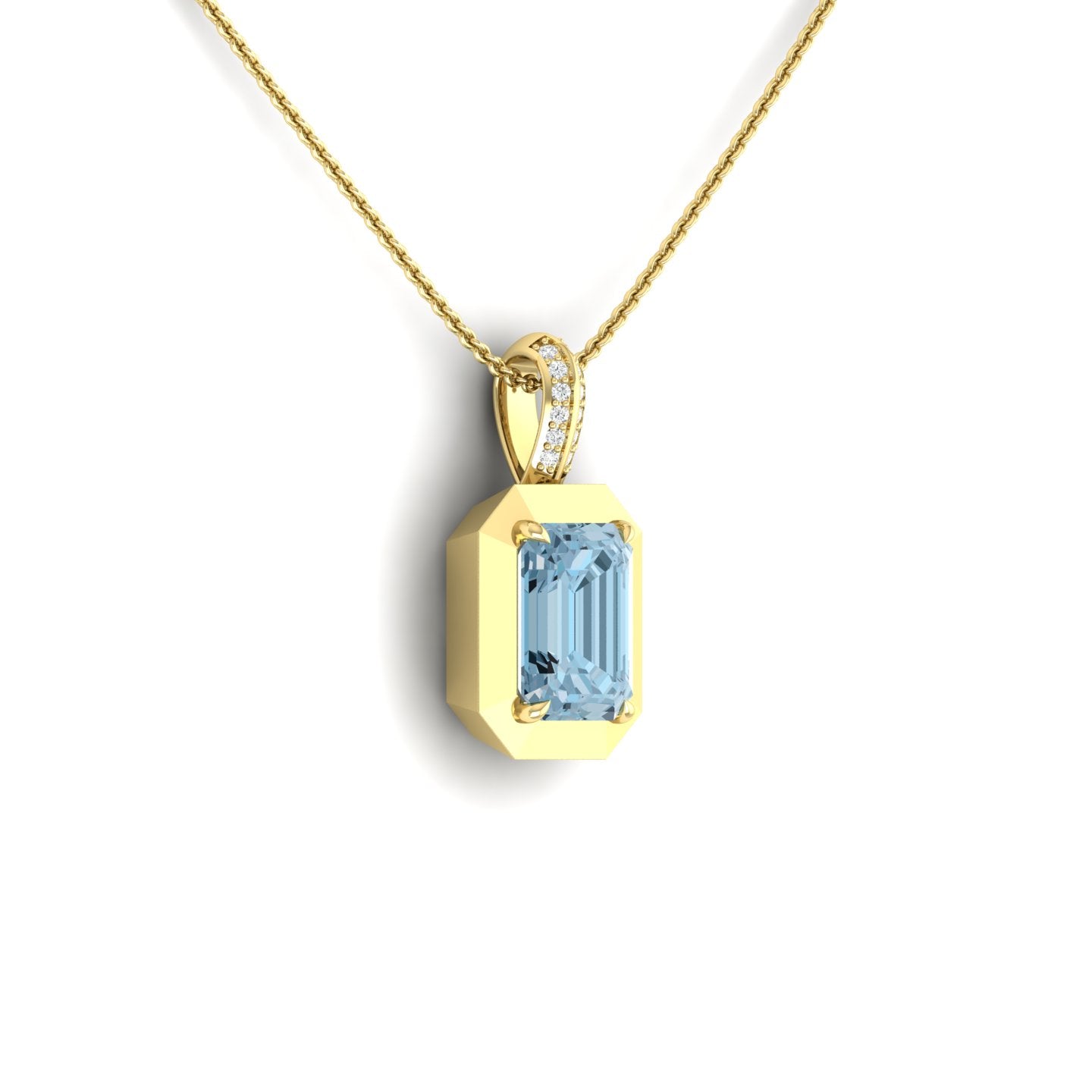 Aquamarine Bezel Pendant