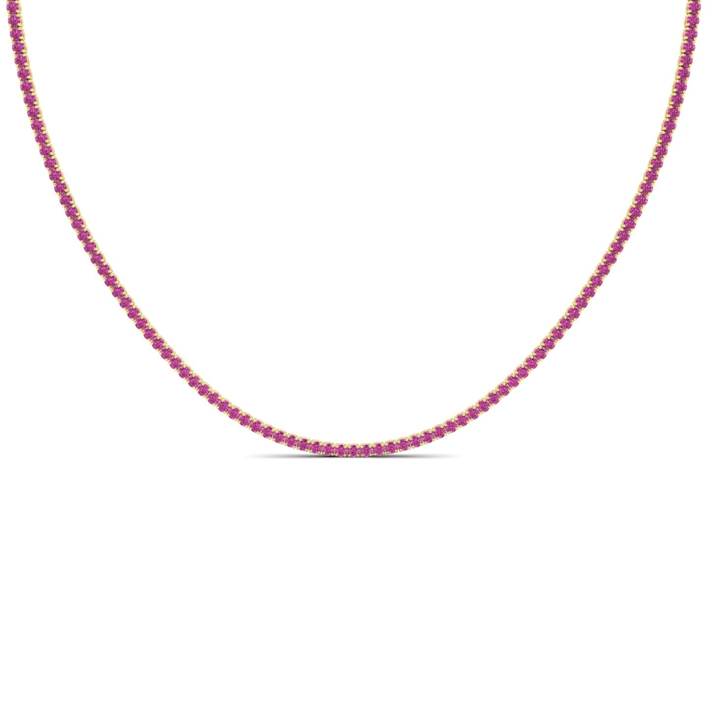 Pink Sapphire Eternity Necklace