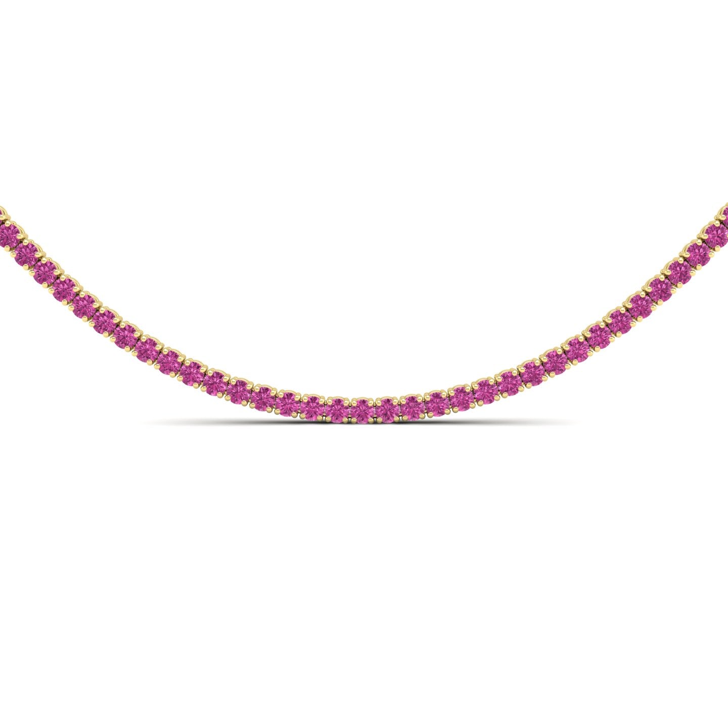 Pink Sapphire Eternity Necklace