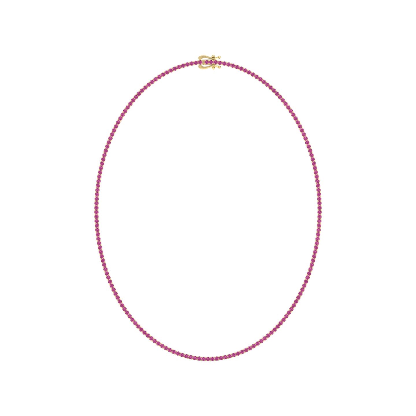 Pink Sapphire Eternity Necklace