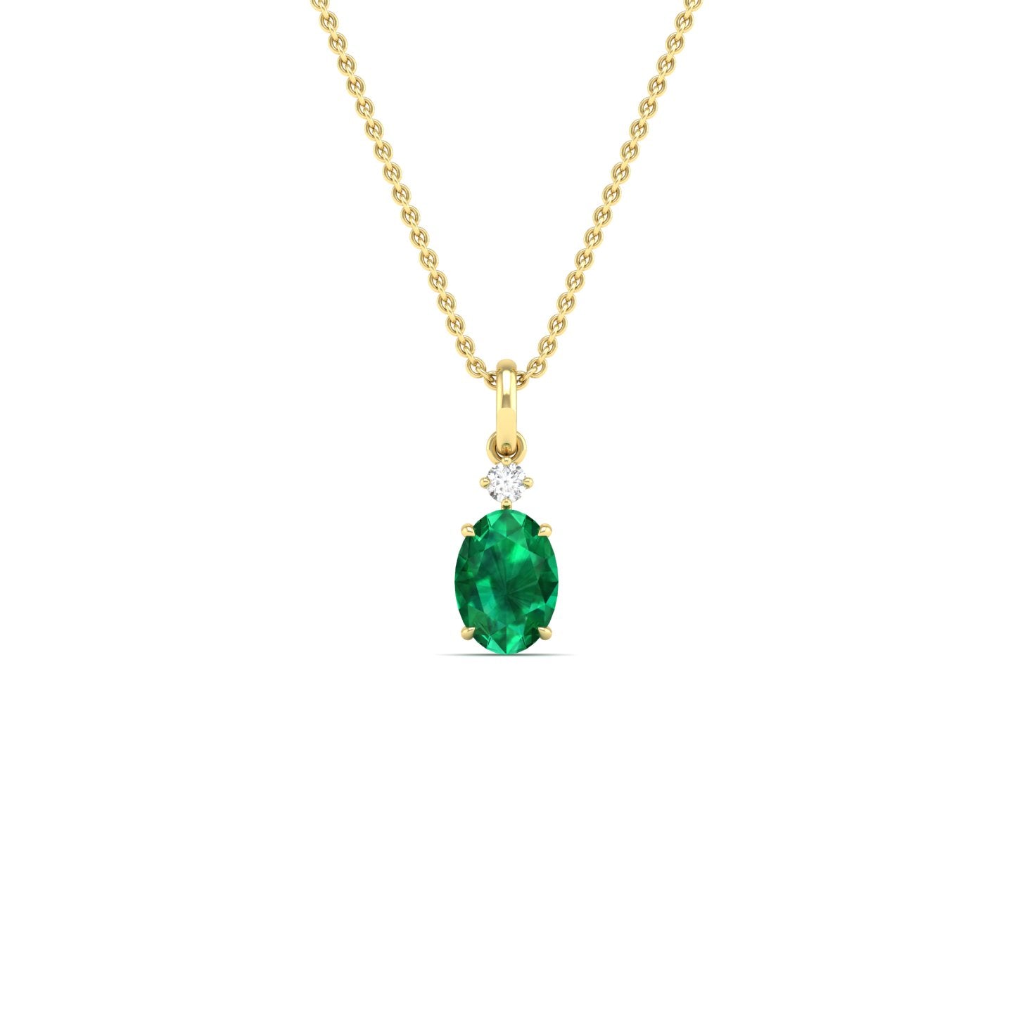 Emerald and Diamond Pendant