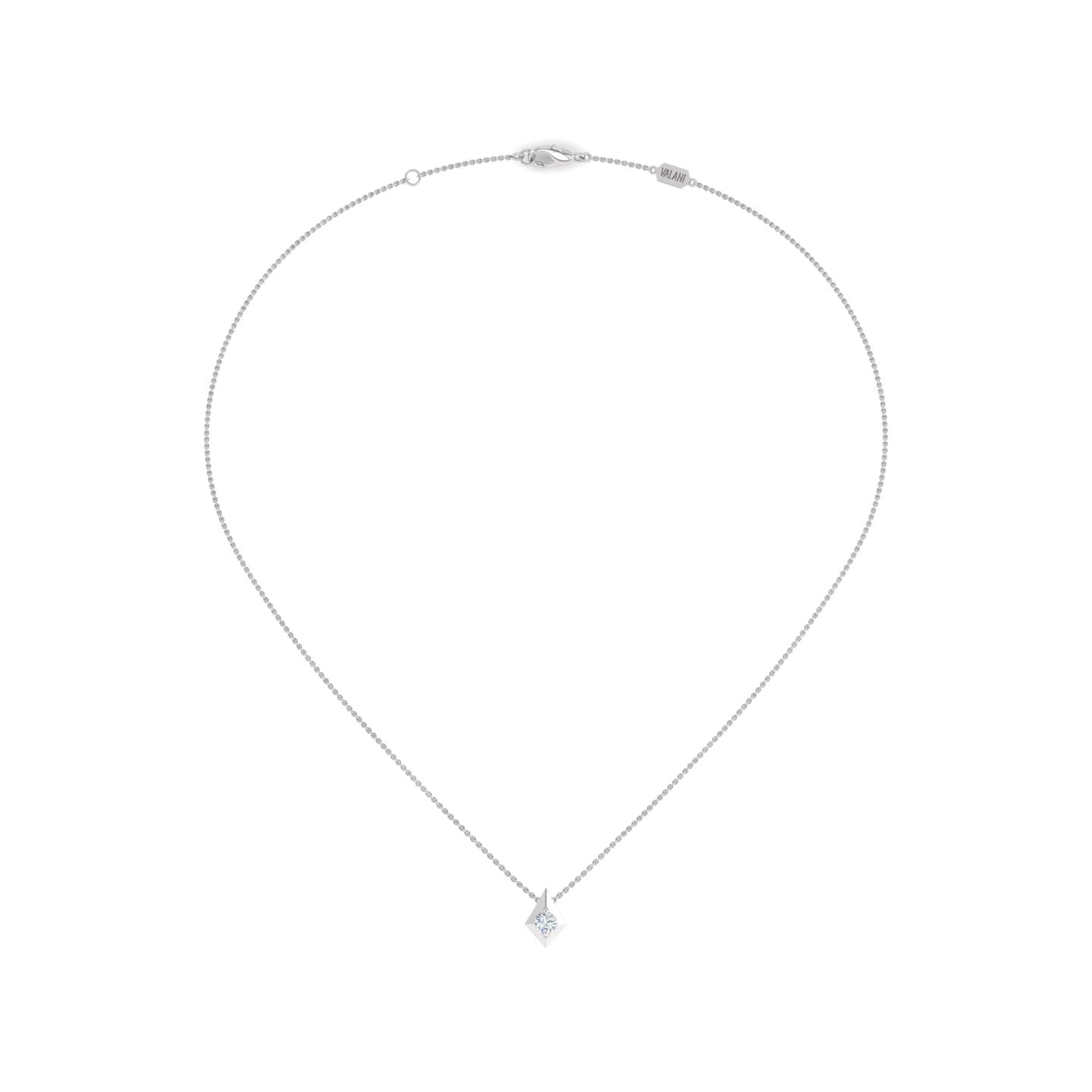 Diamond Geometric Pendant Necklace