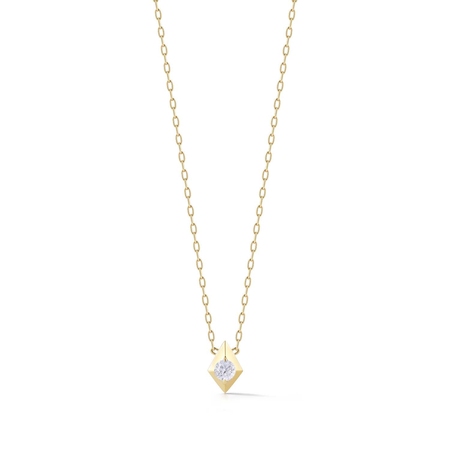 Diamond Geometric Pendant Necklace