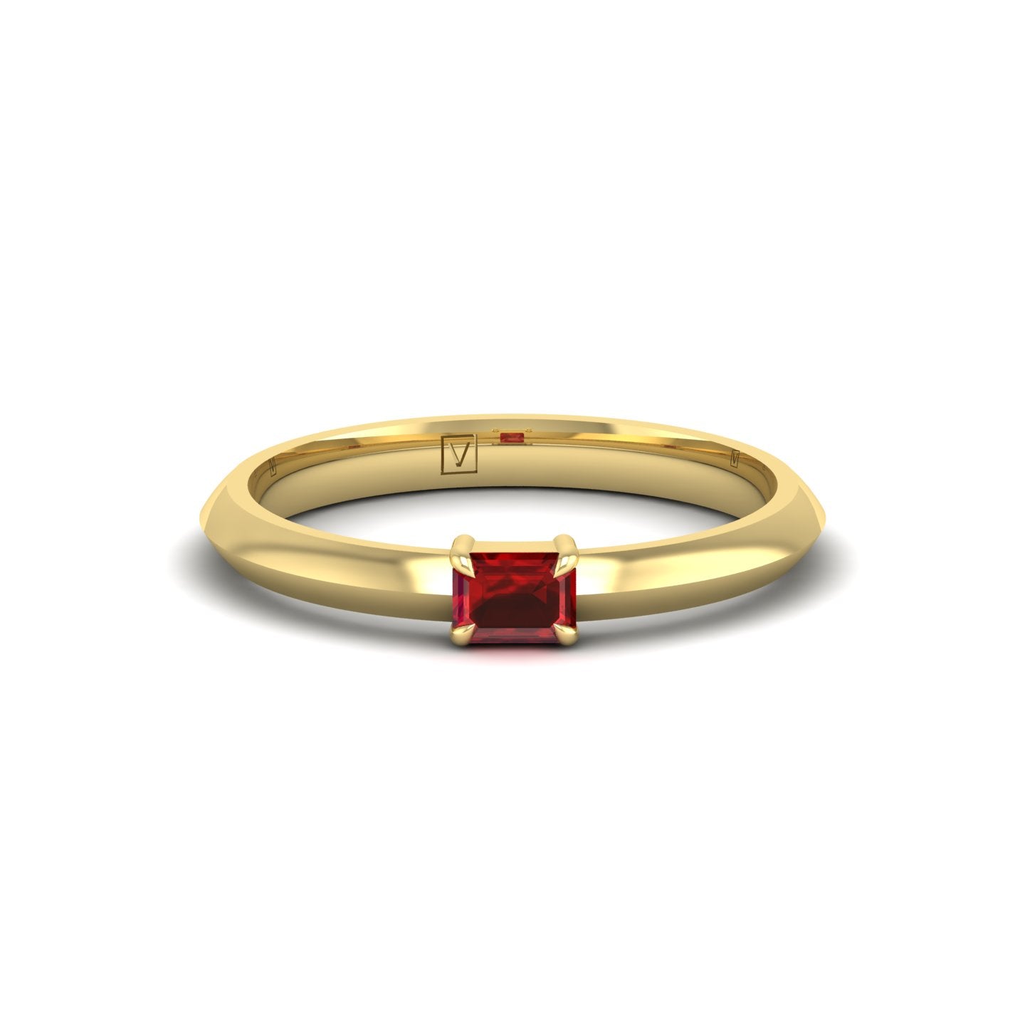 Ruby Solitaire Petite Ring