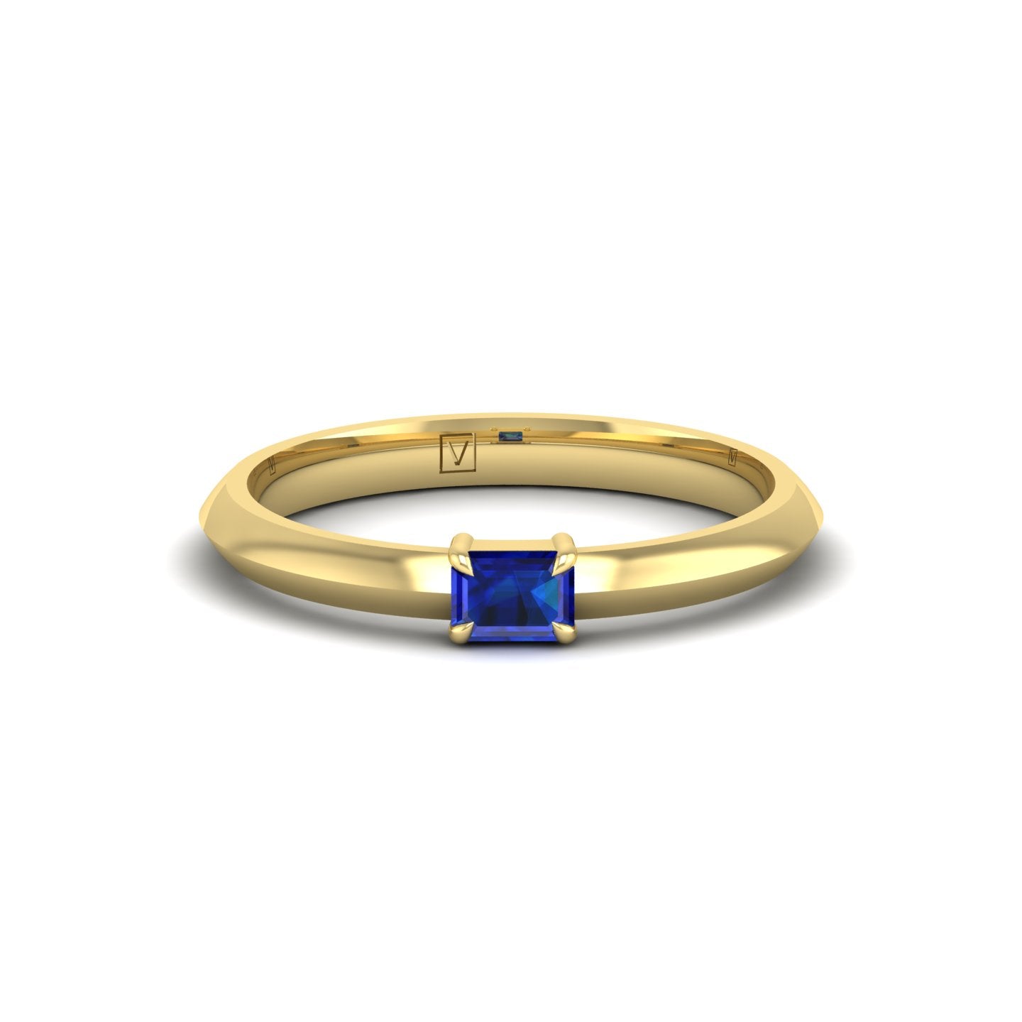 Blue Sapphire Solitaire Petite Ring