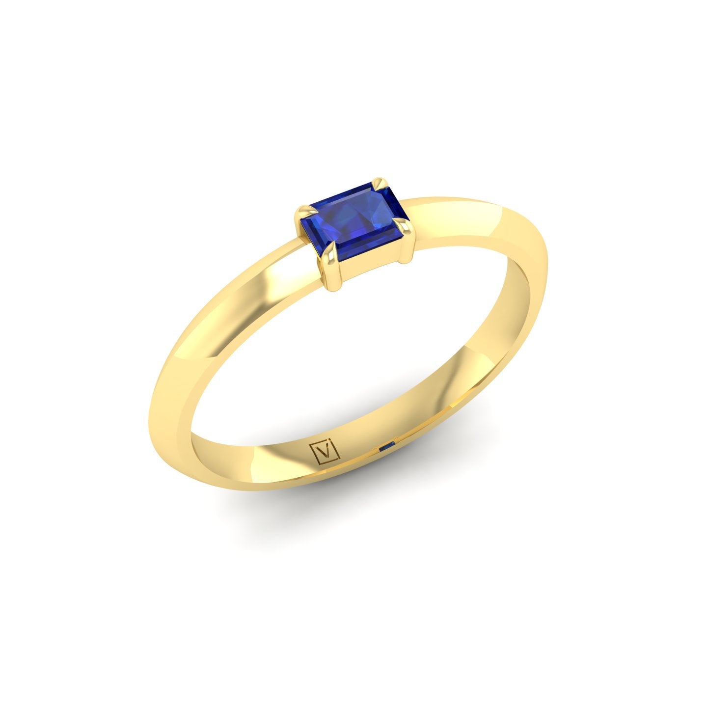 Blue Sapphire Solitaire Petite Ring