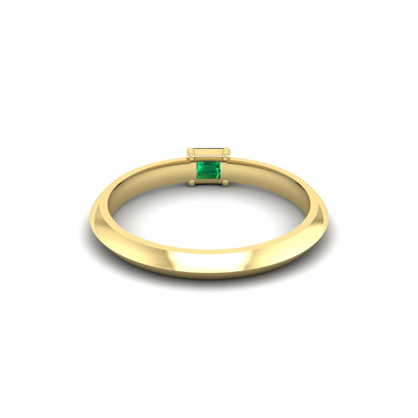 Emerald Solitaire Petite Ring