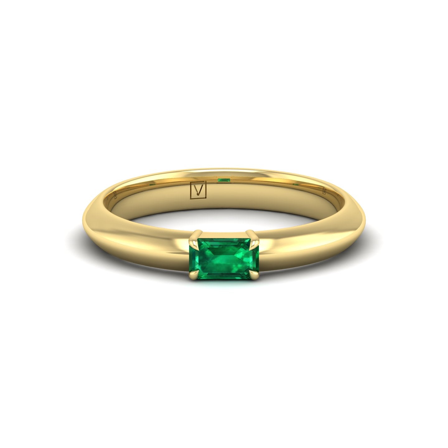 Emerald Solitaire Ring