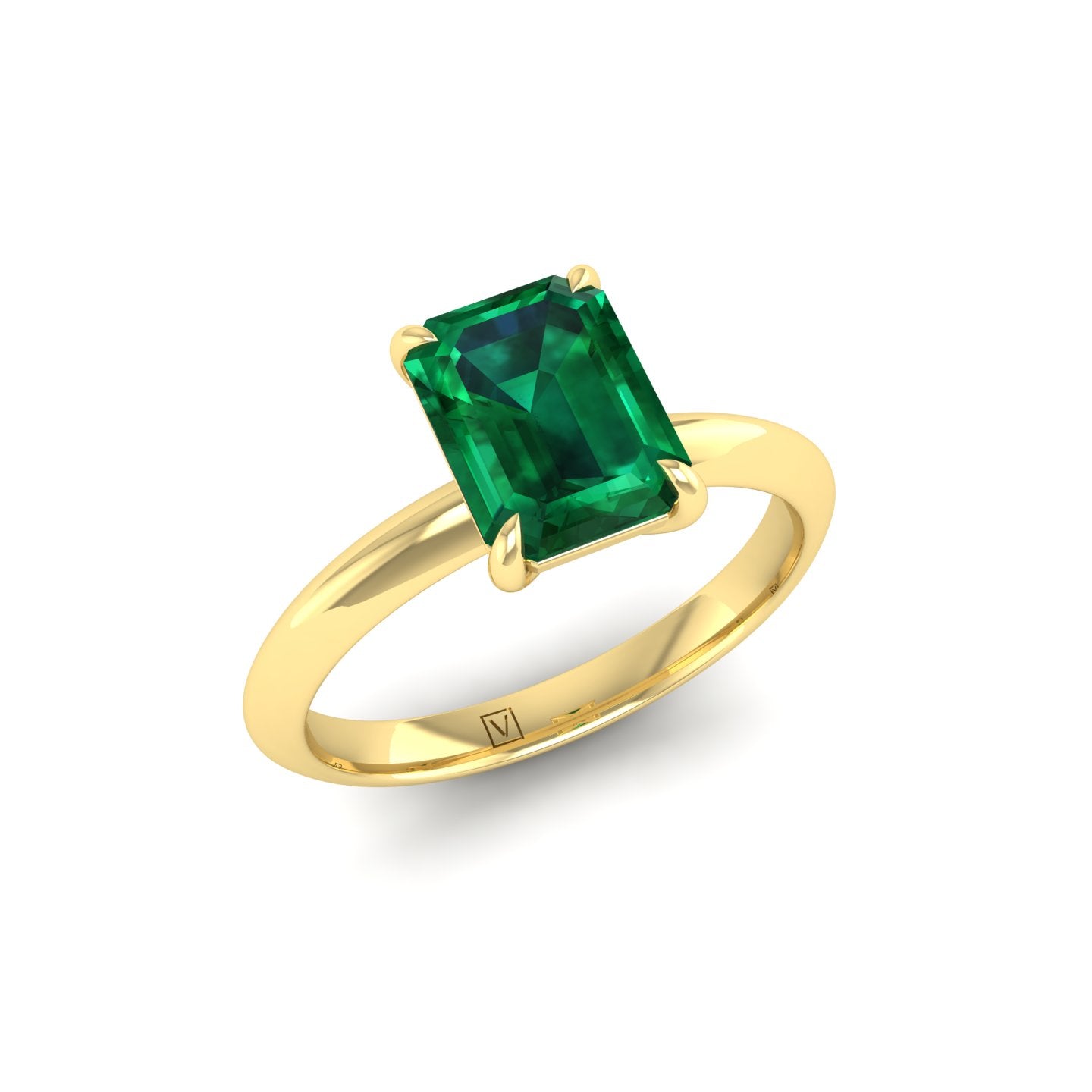 Emerald Solitaire Ring