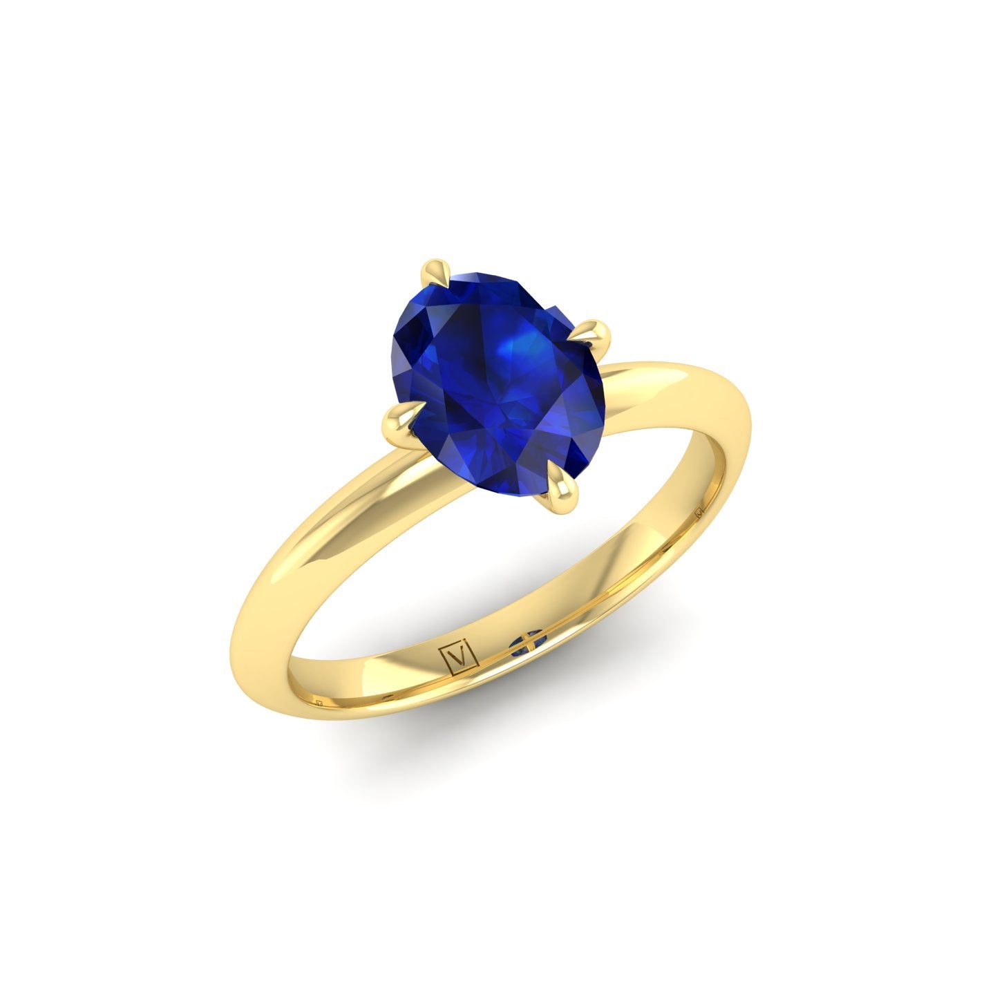 Blue Sapphire Solitaire Ring