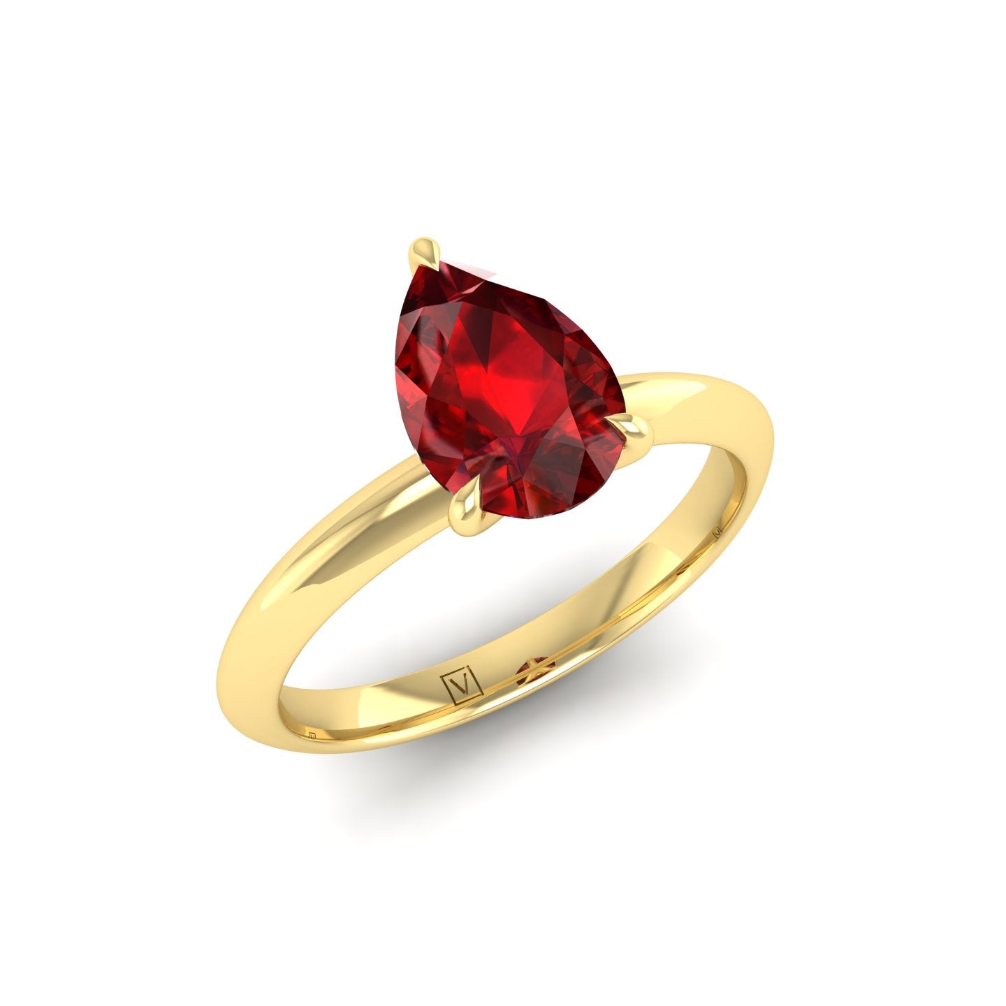 Ruby Solitaire Ring