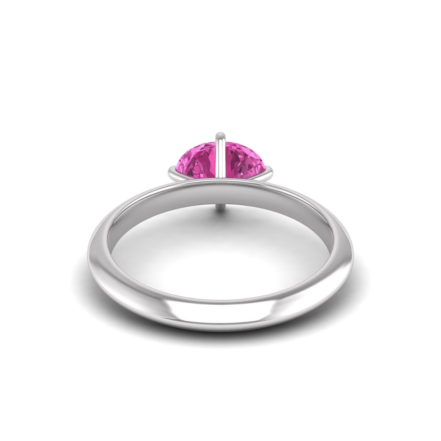 Pink Sapphire Solitaire Ring