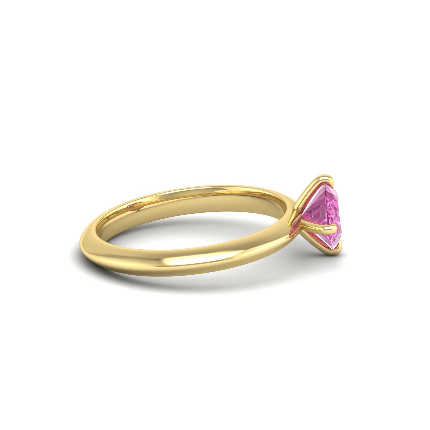 Pink Sapphire Solitaire Ring