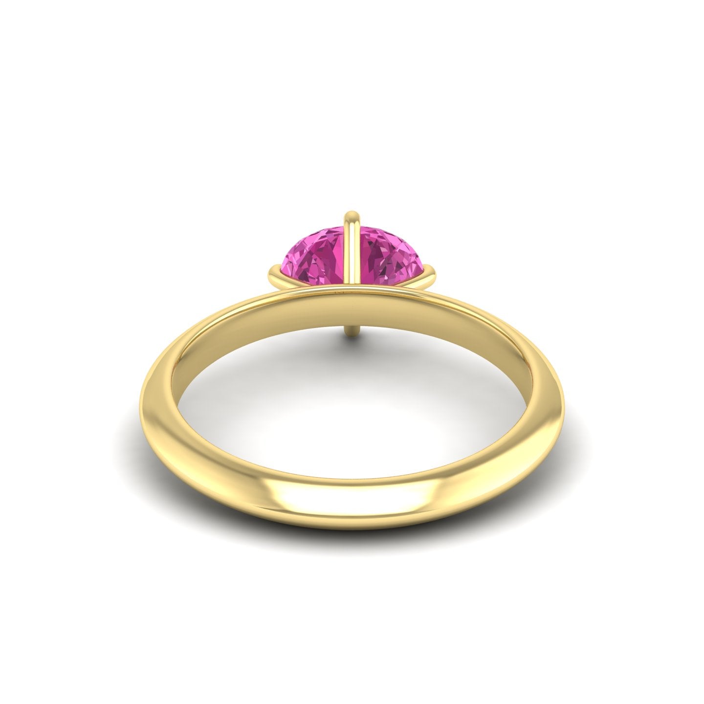 Pink Sapphire Solitaire Ring