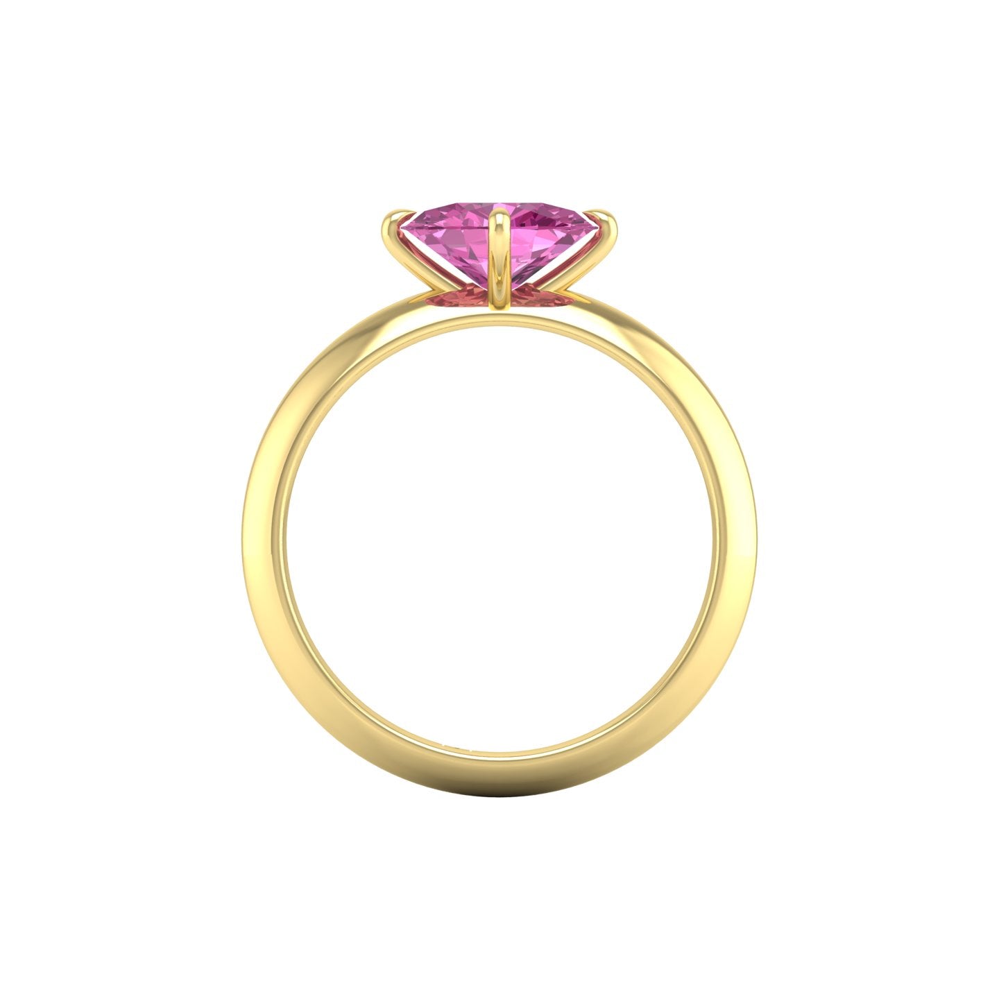 Pink Sapphire Solitaire Ring