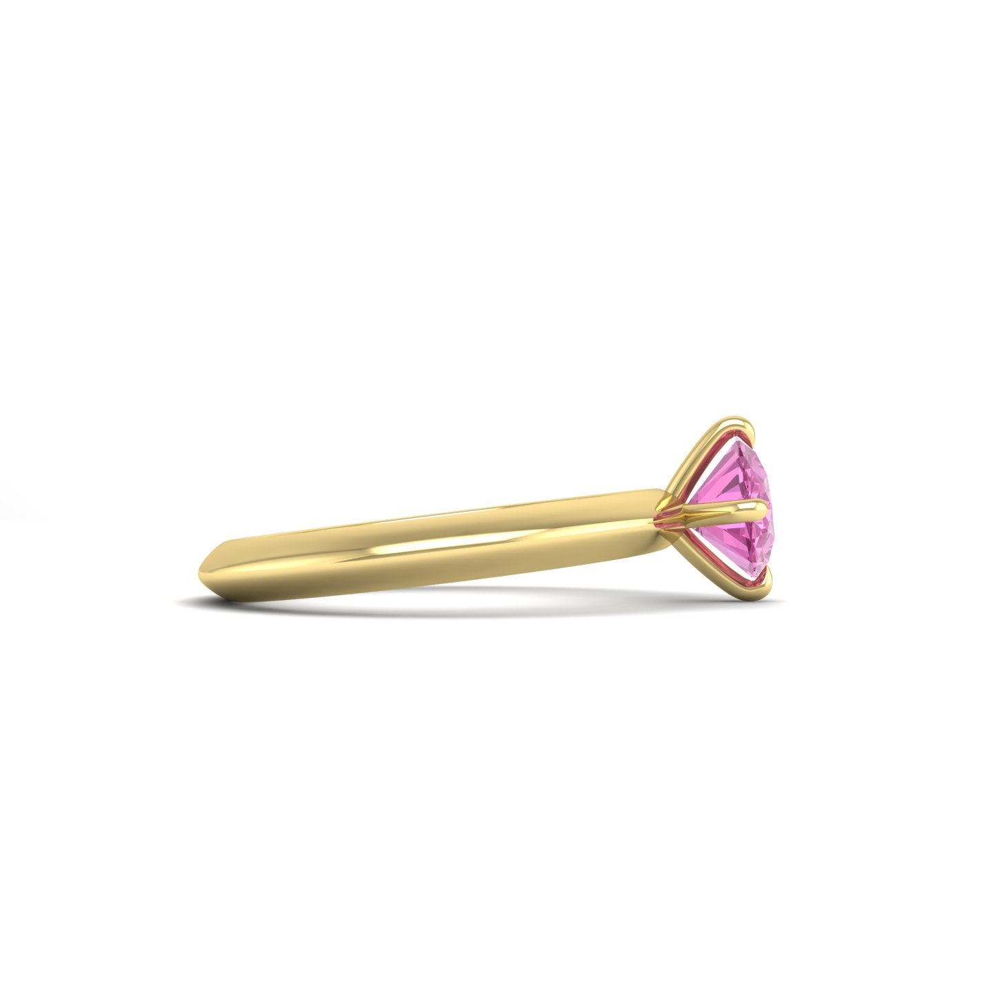 Pink Sapphire Solitaire Ring