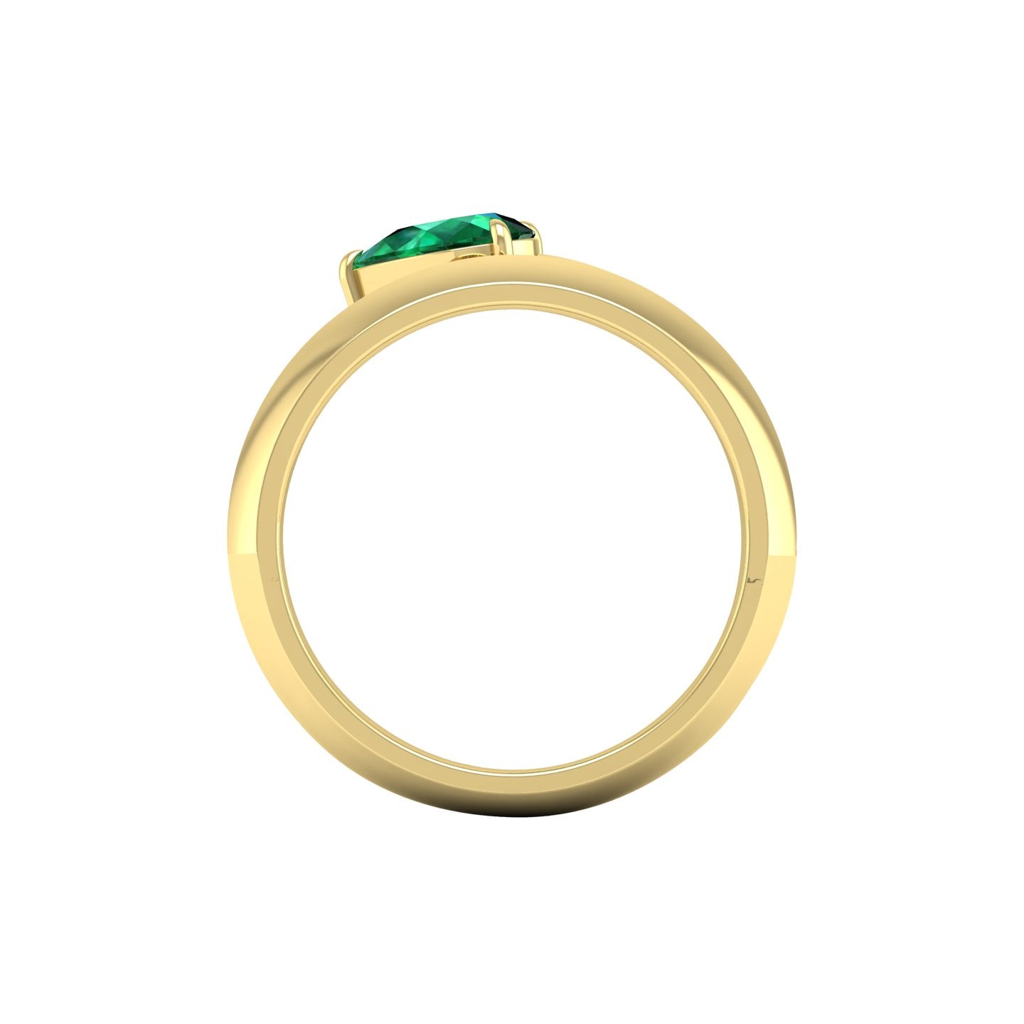 Emerald and Diamond Coil Ring