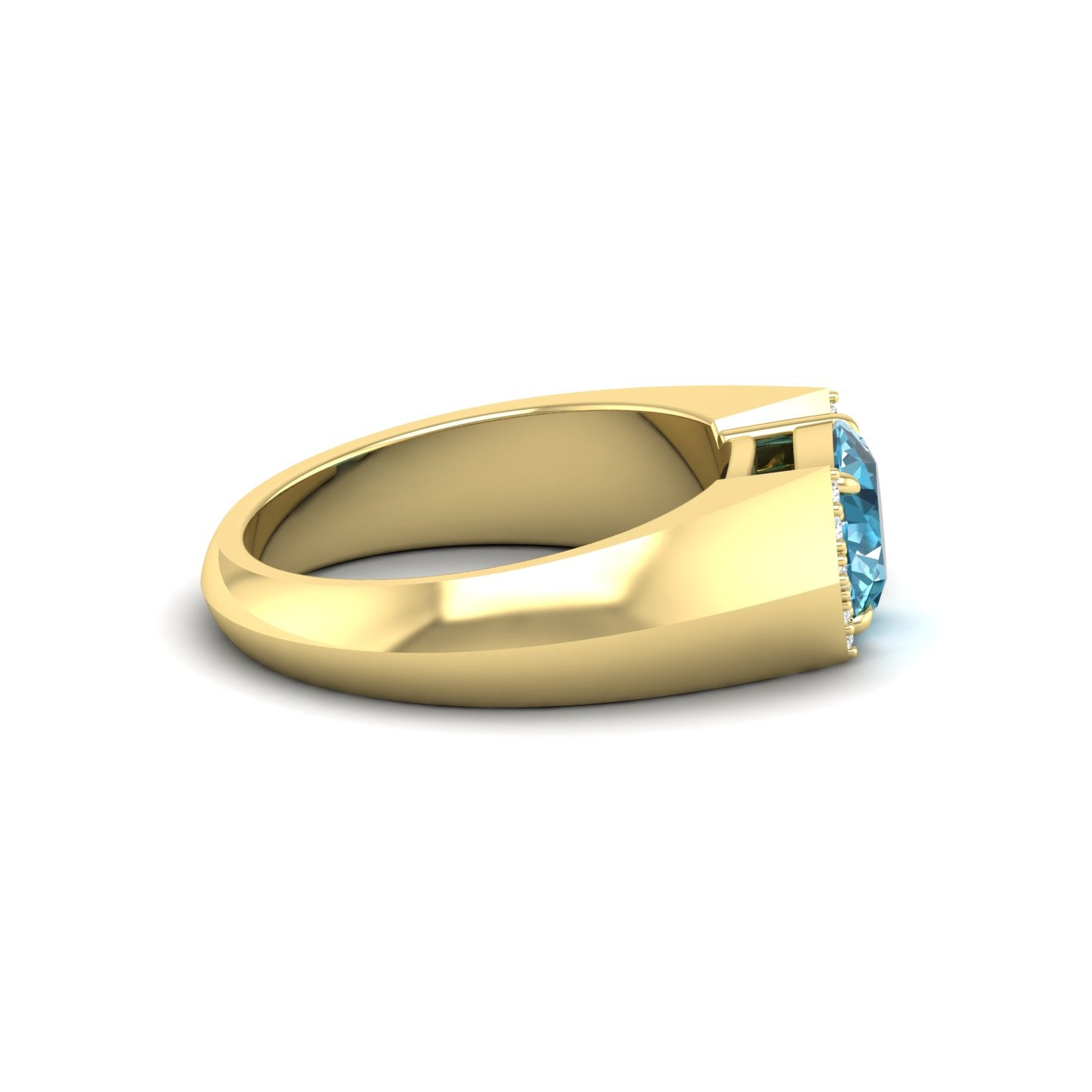 London Blue Topaz and Diamond Ring