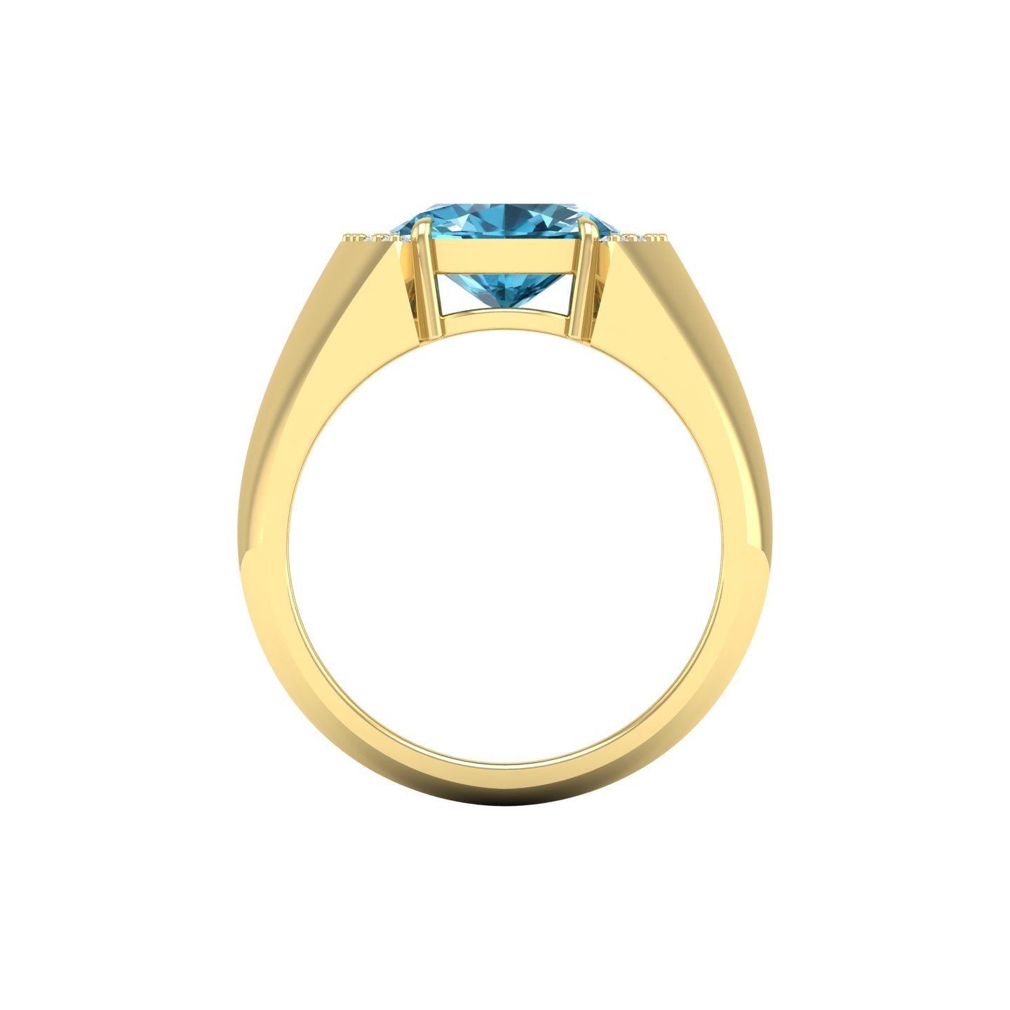 London Blue Topaz and Diamond Ring