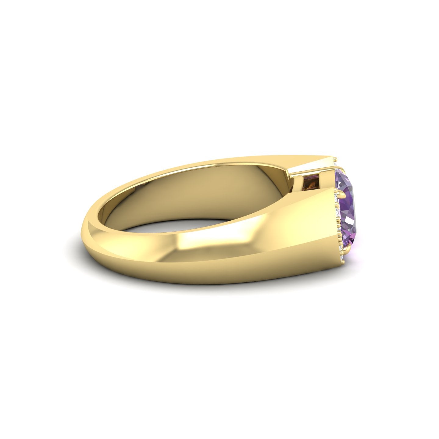 Amethyst and Diamond Ring