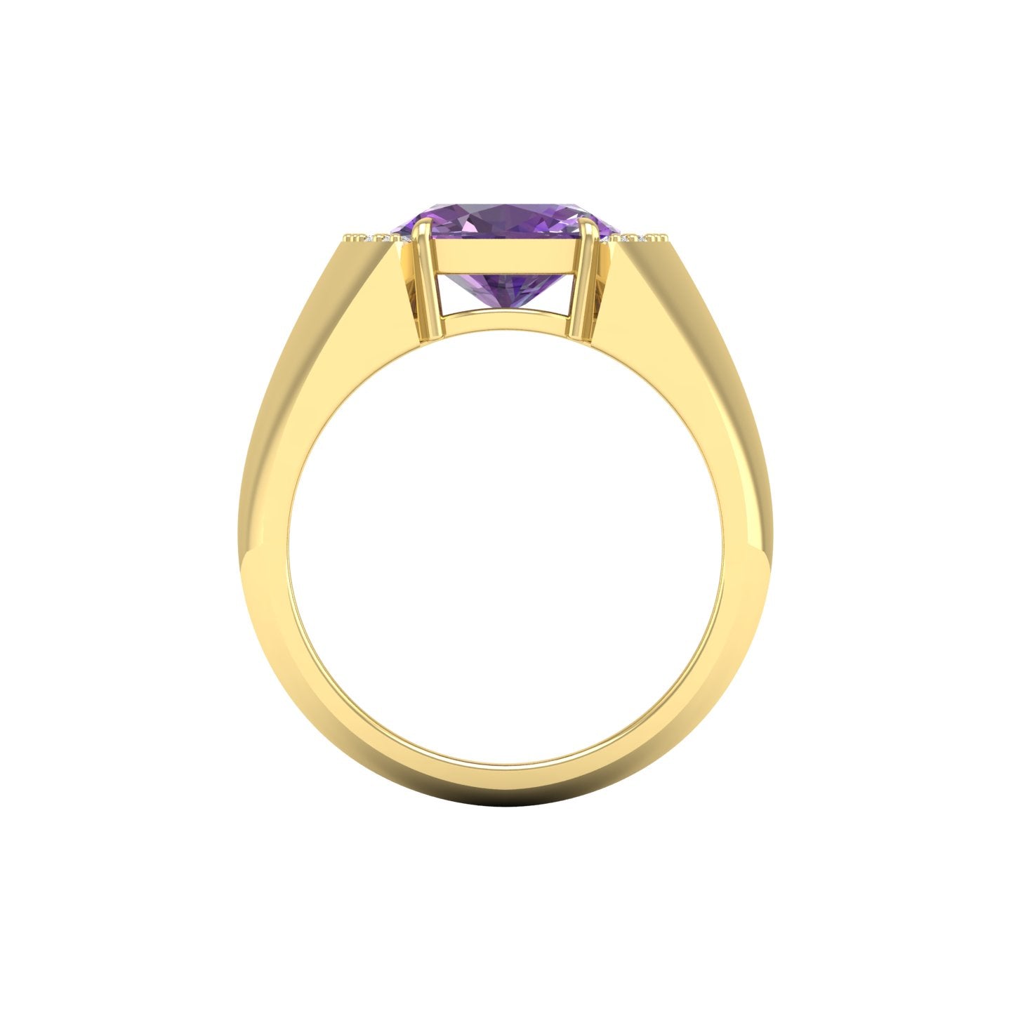 Amethyst and Diamond Ring