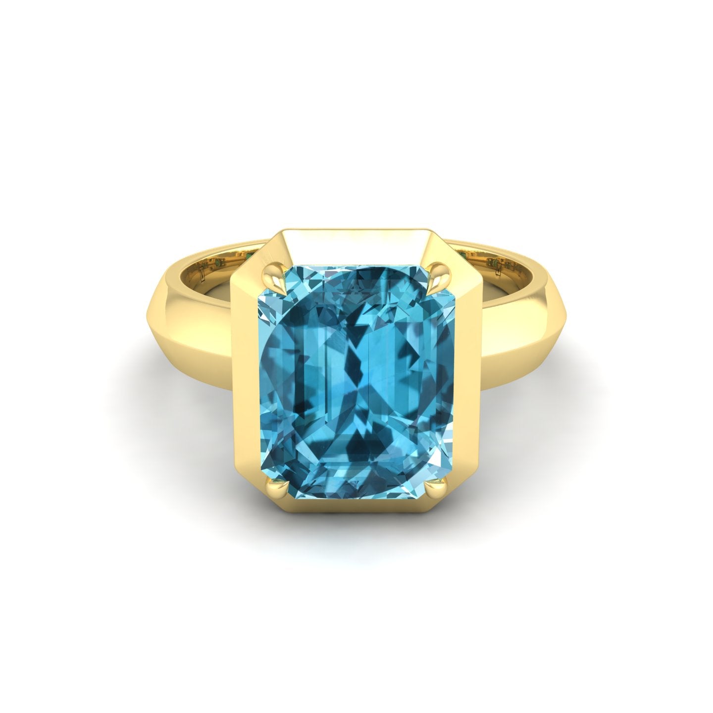 London Blue Topaz Bezel Ring