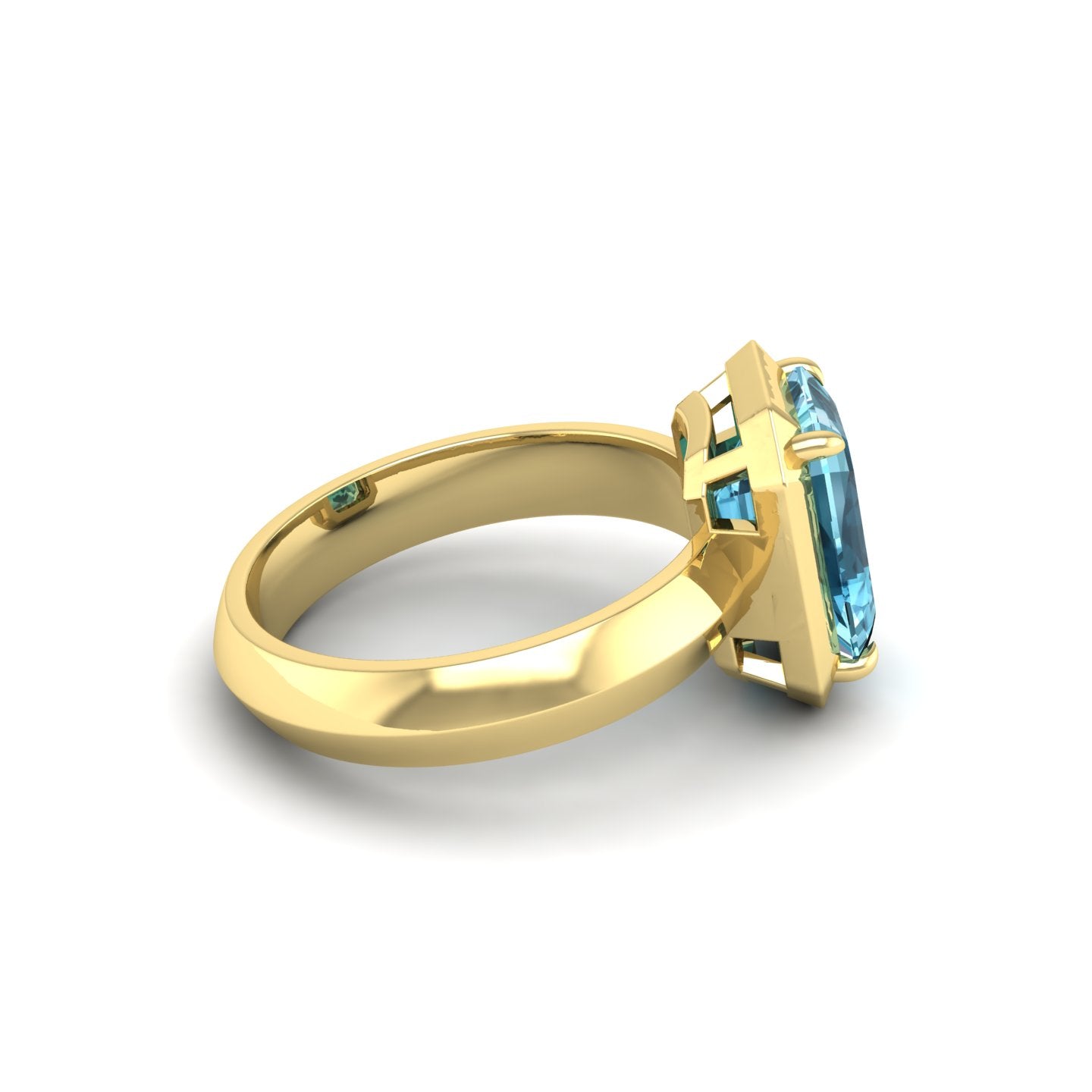 London Blue Topaz Bezel Ring