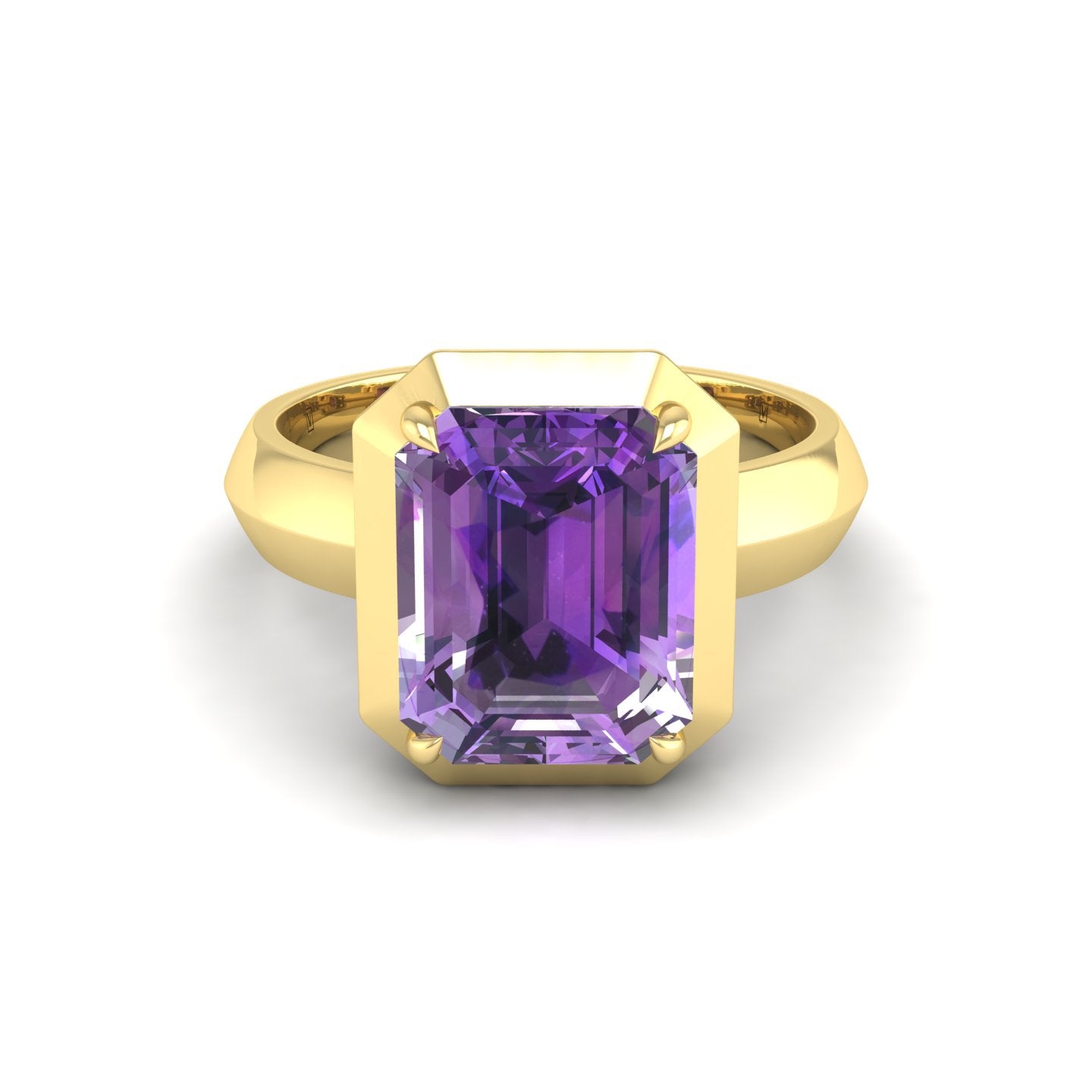 Amethyst Bezel Ring