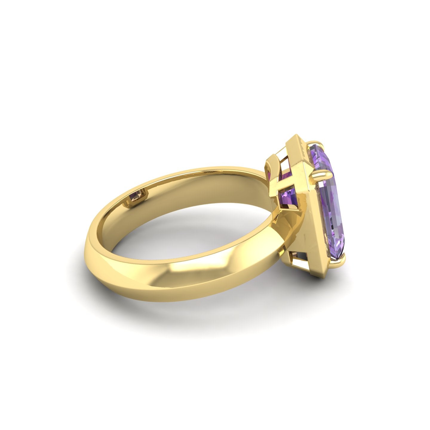 Amethyst Bezel Ring