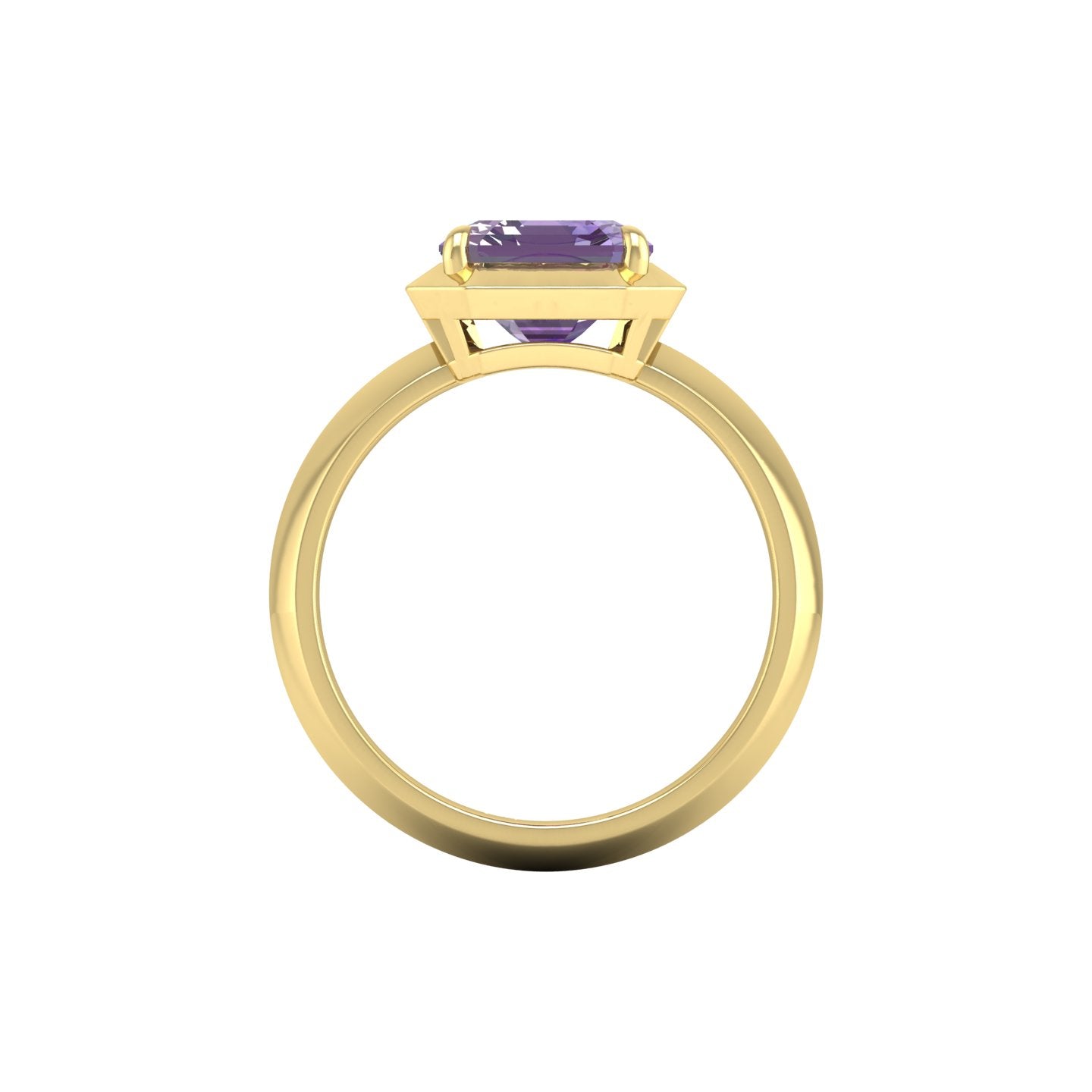 Amethyst Bezel Ring