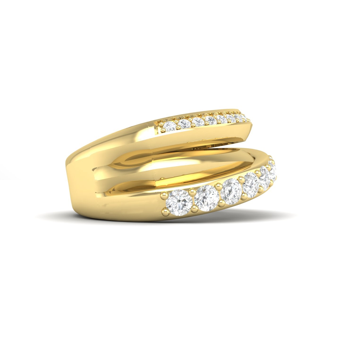 Diamond Crossover Ring