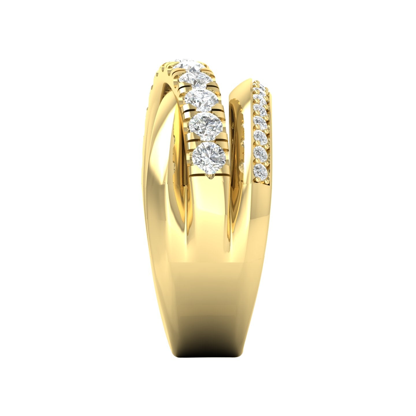 Diamond Crossover Ring