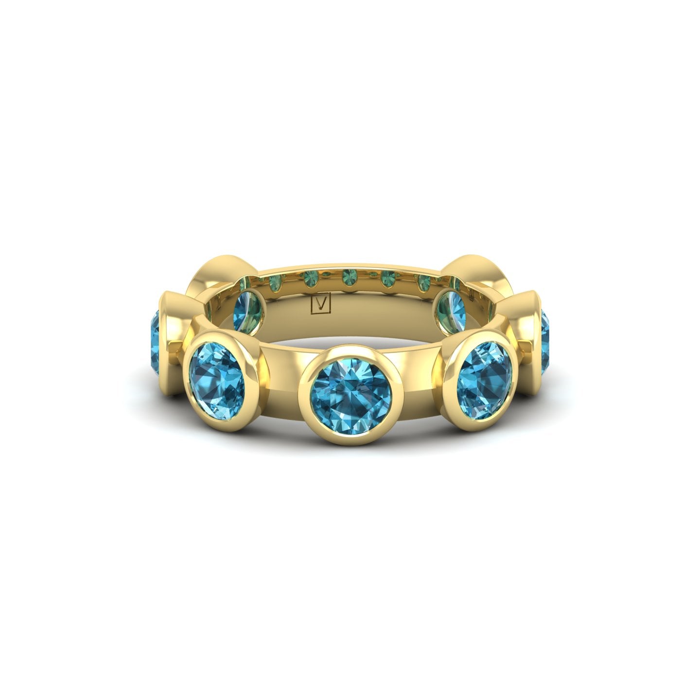 London Blue Topaz Bezel Band