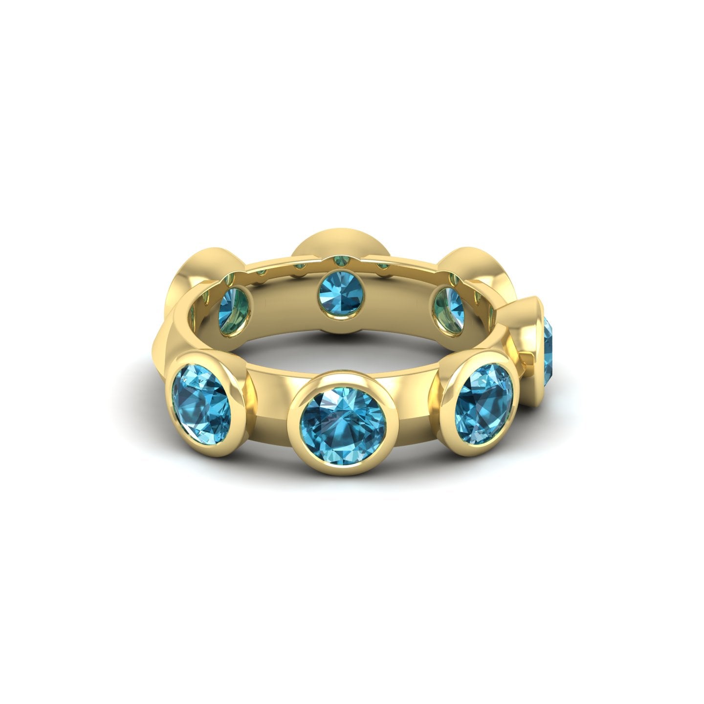 London Blue Topaz Bezel Band