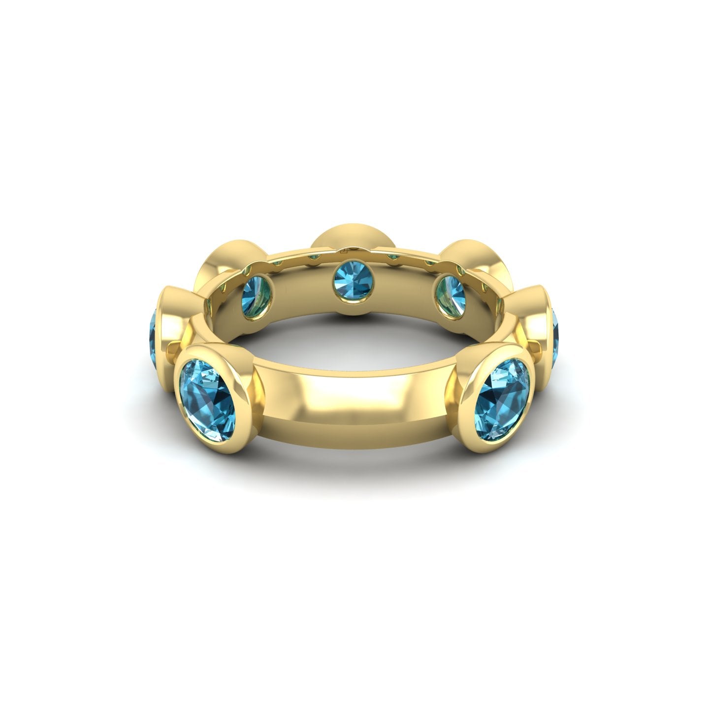 London Blue Topaz Bezel Band